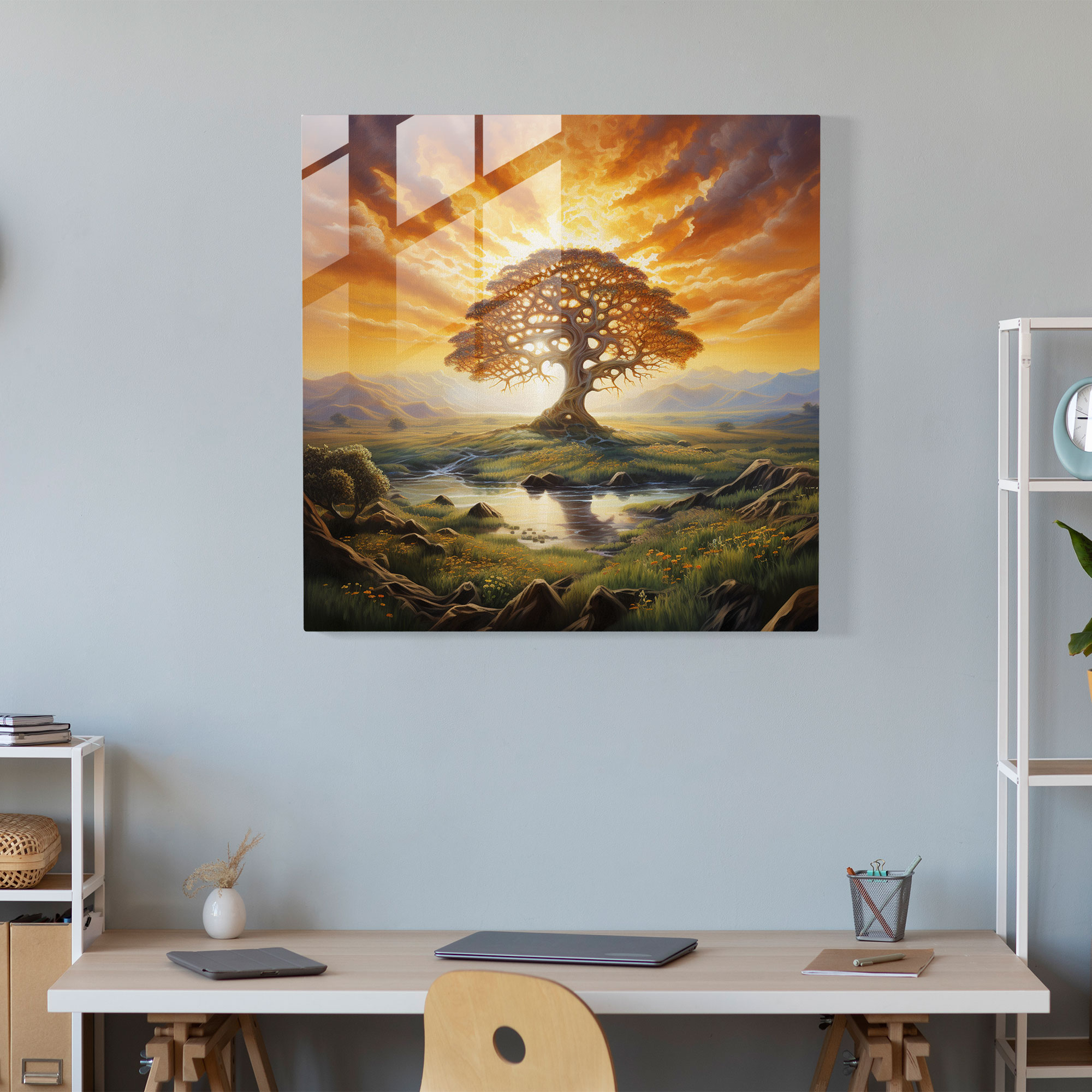 Radiant Tree Of Life Wall Decoration - Tree Of Life, Canvas, Home Decoration, Wall Art