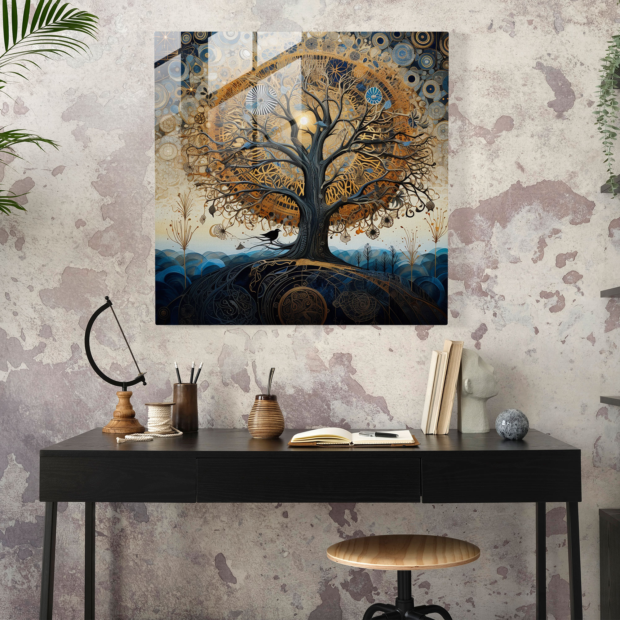 Surreal Tree Of Life Canvas Print - Tree Of Life, Surreal Mixed Media Collage, Wall Art, Wall Decoration