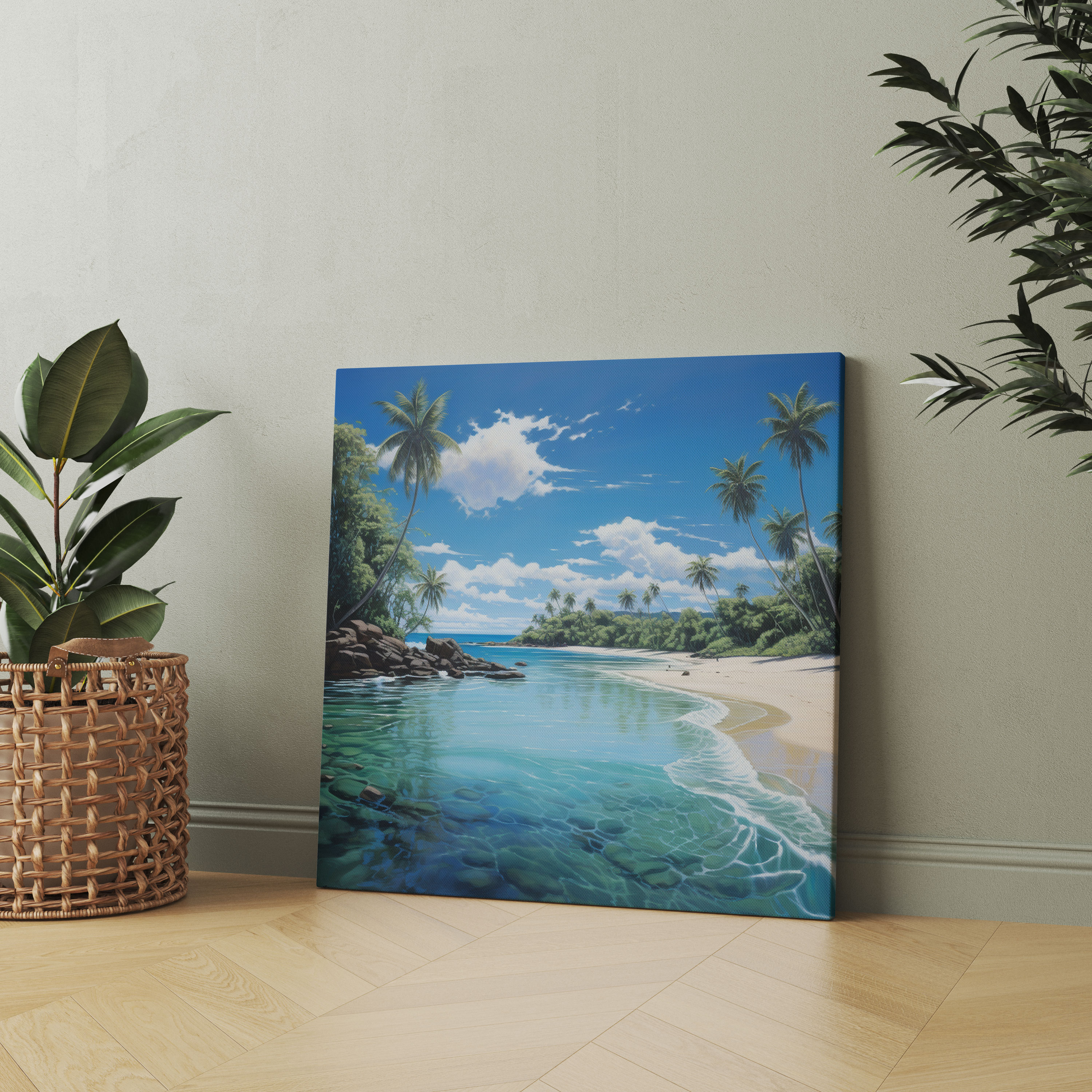 Tropical Beach Canvas Print - Tropical, Wall Decoration, Tropical Beach, Canvas Print