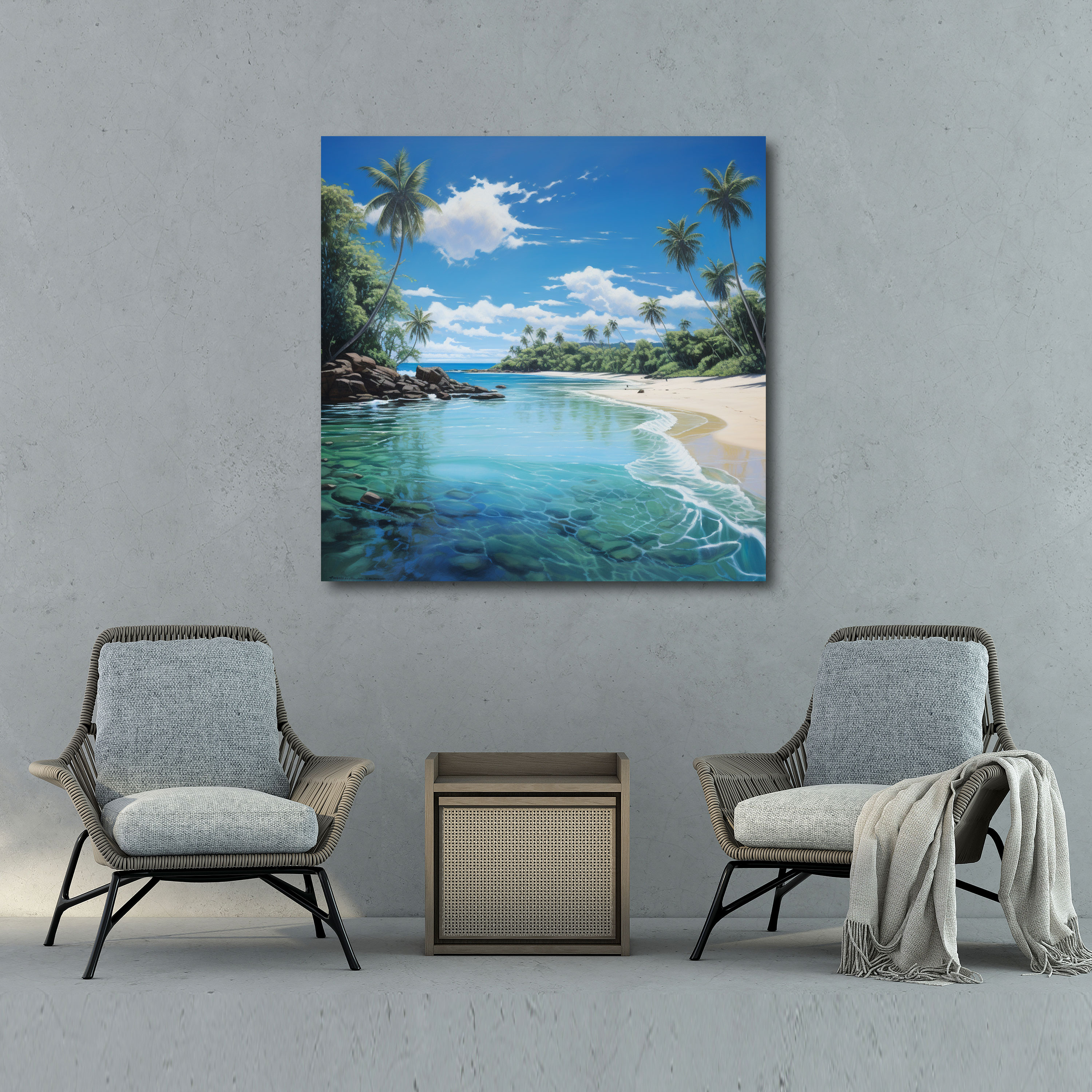 Tropical Beach Canvas Print - Tropical, Wall Decoration, Tropical Beach, Canvas Print
