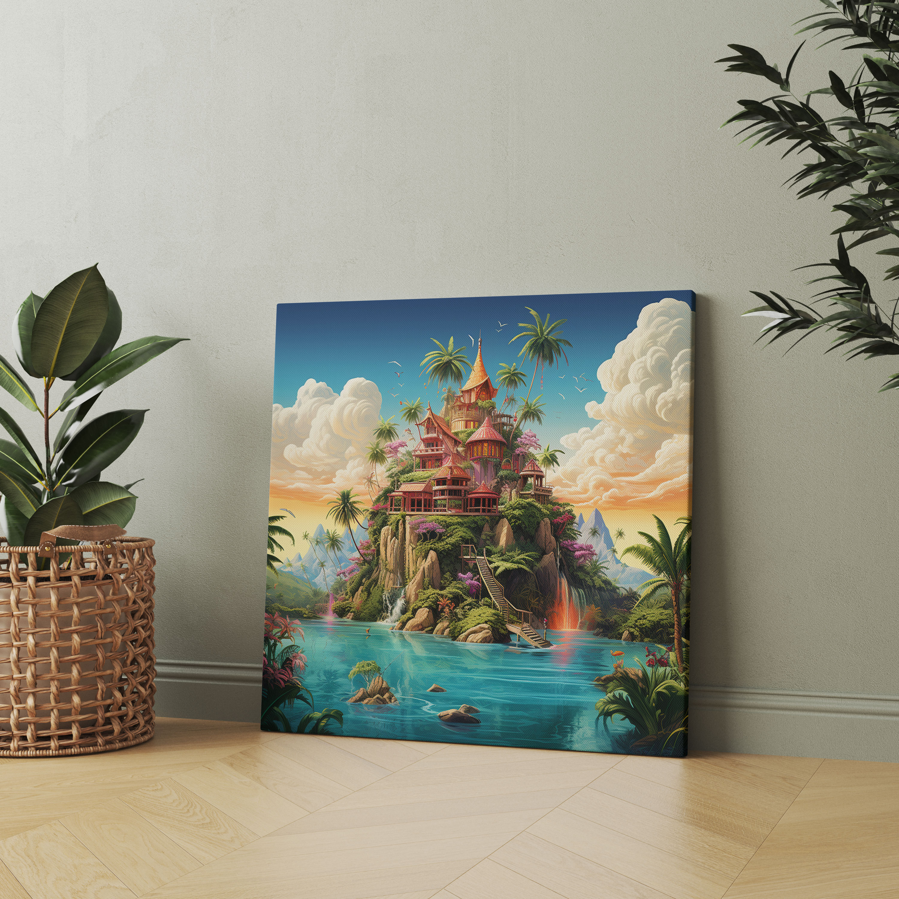 Tropical Island Canvas Print - Tropical, Wall Decoration, Home Decoration, Tropical Island