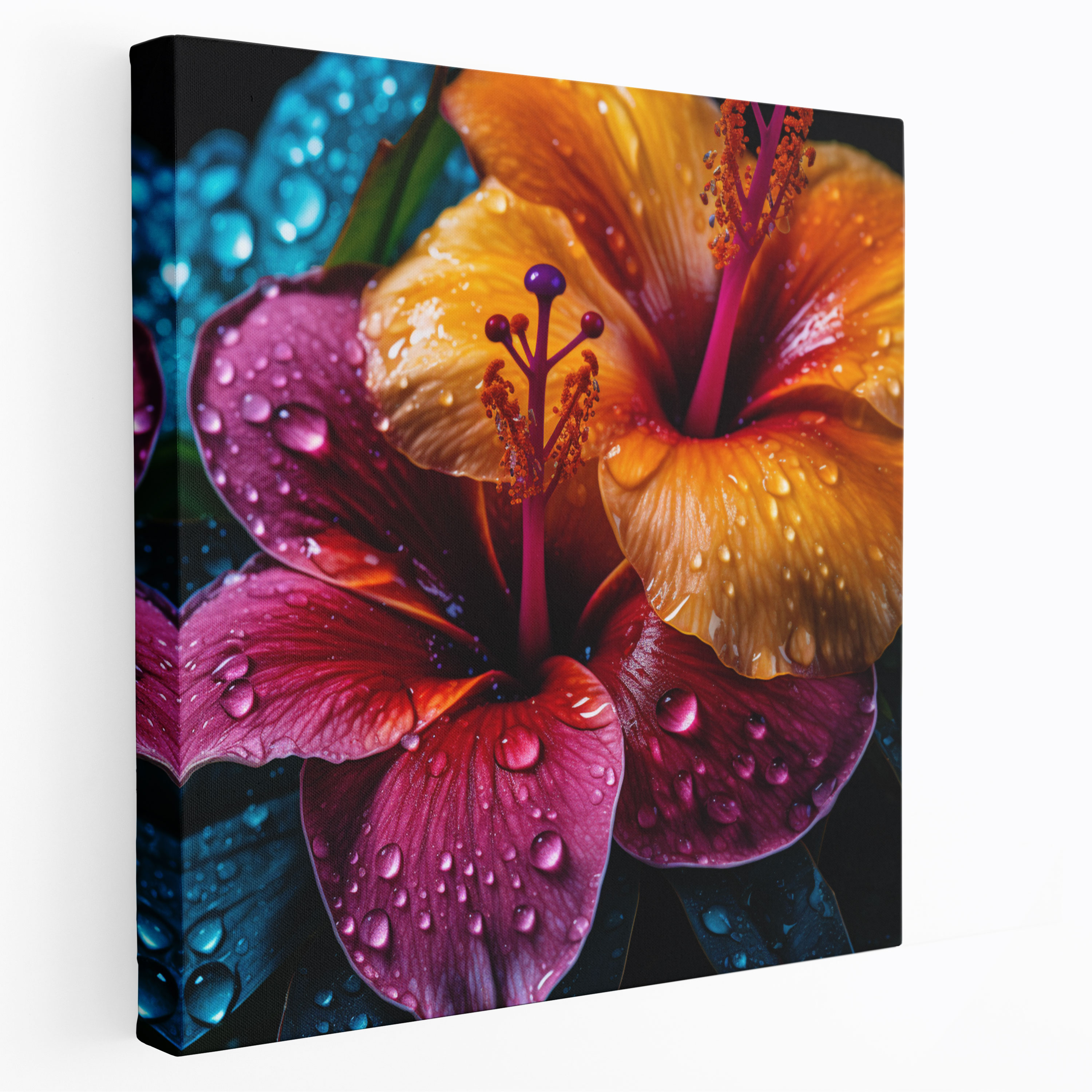 Tropische Blüten Leinwandbild - Tropisch Wandkunst Feine Details