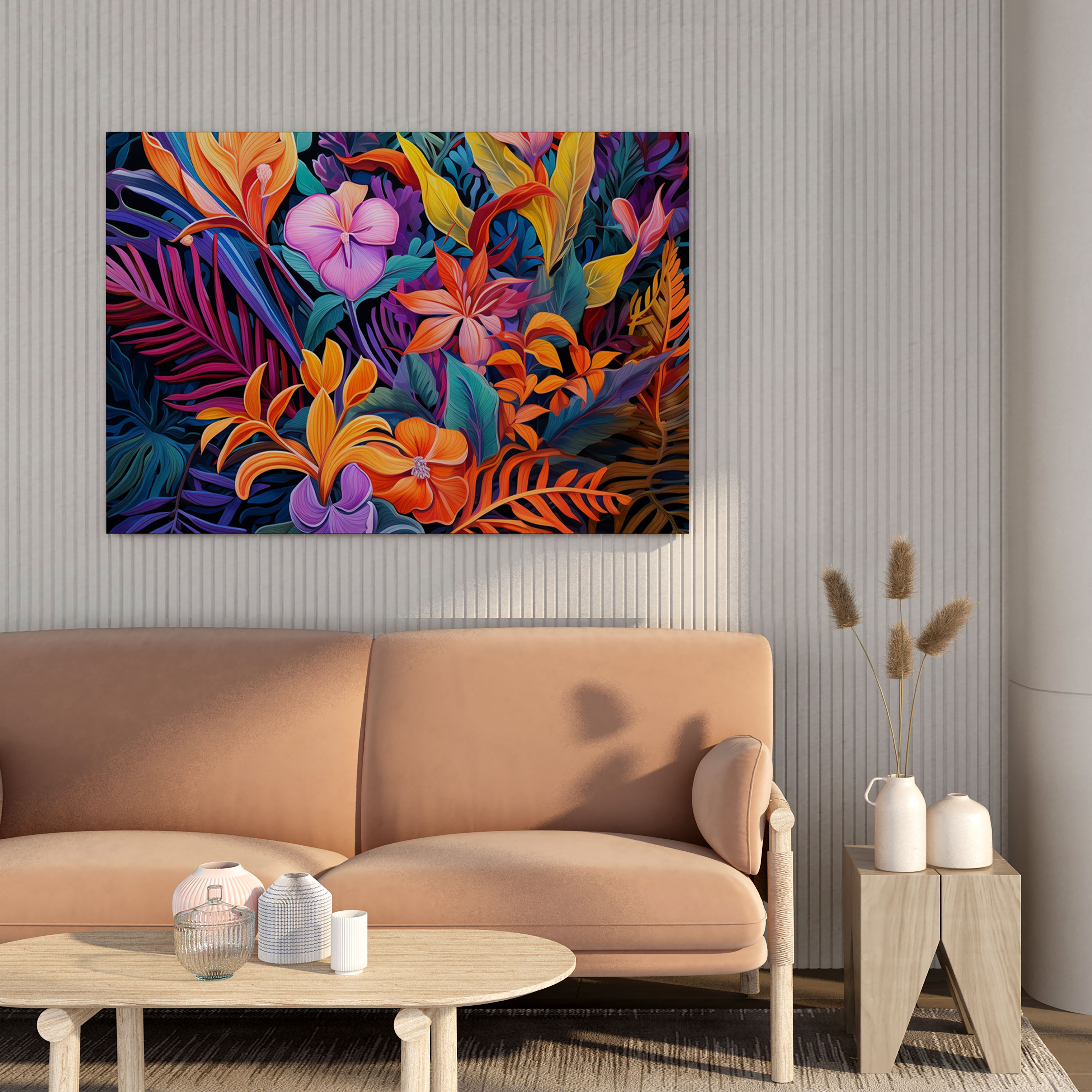 Leinwandbild Tropische Blätter - Moderner Stil für Zuhause