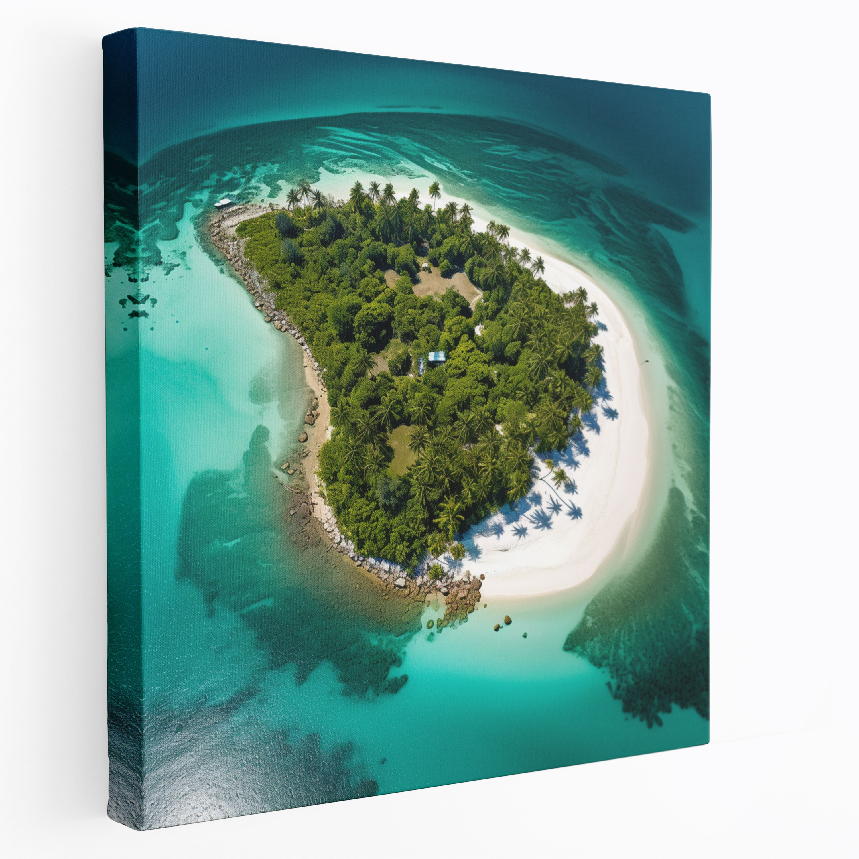 Tropical Island Canvas Print - Tropical, Canvas, Aerial View, Tropical