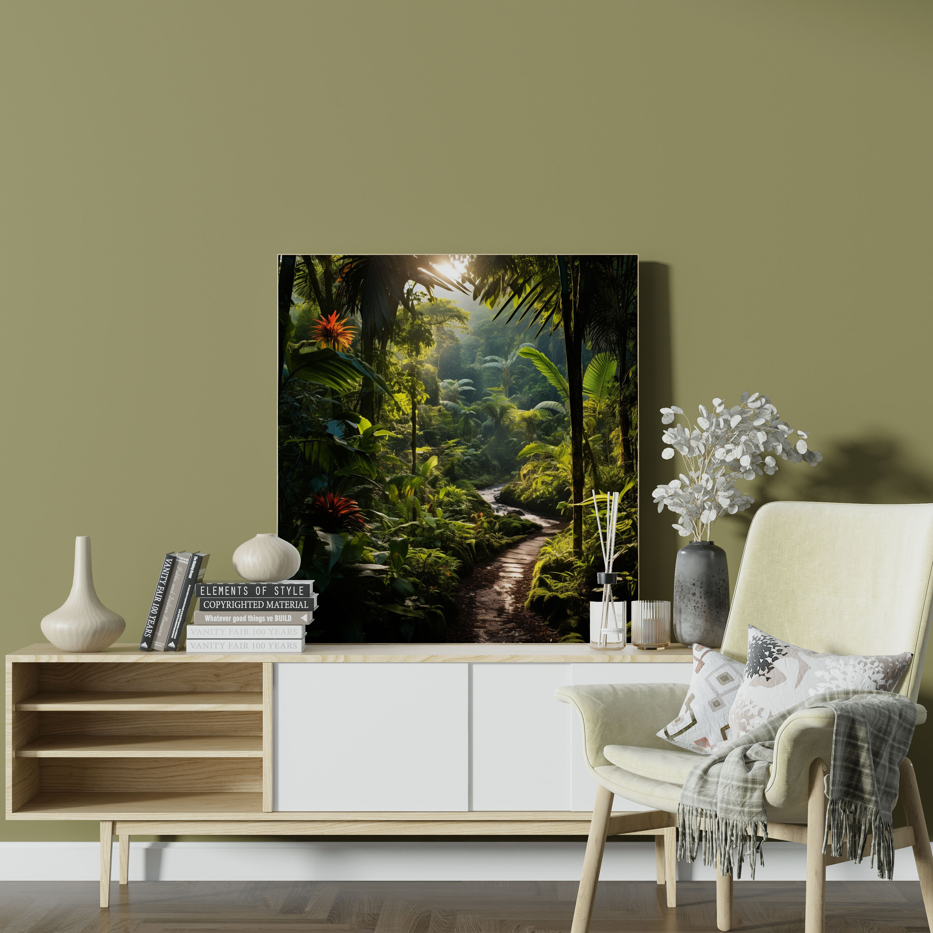 Tropical Rainforest Canvas Print - Tropical, Lush Trees, Canvas Print, Canvas Wall Art