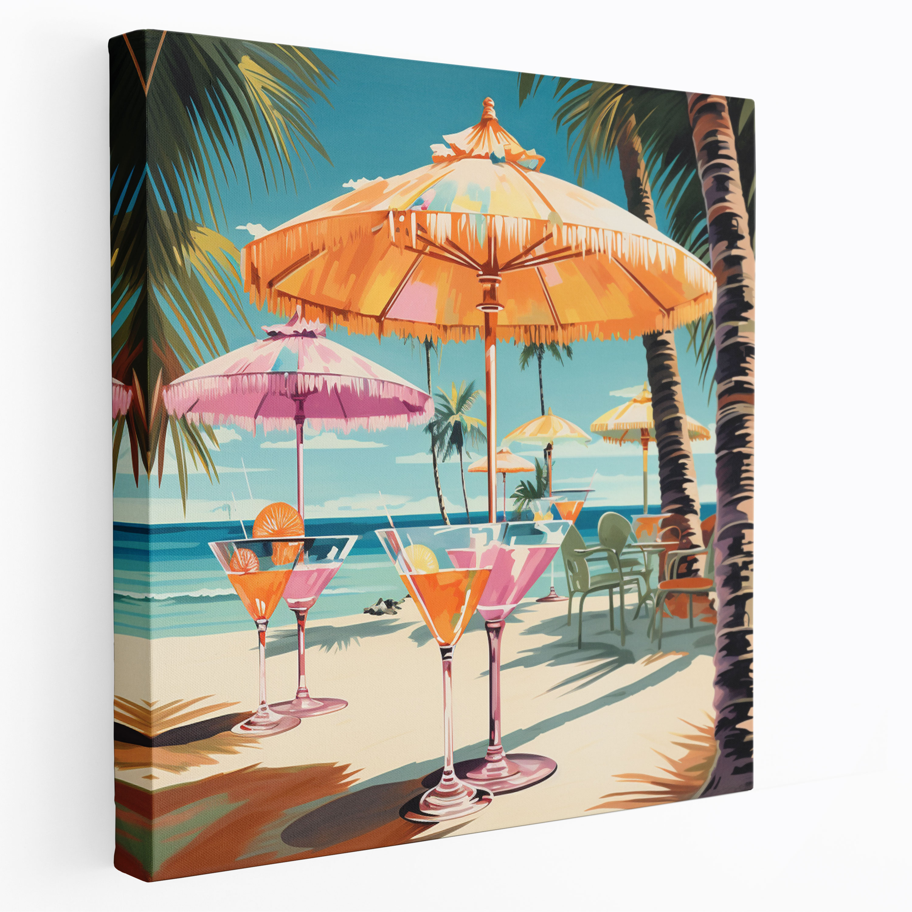 Tropical Cocktails Canvas Print - Tropical, Canvas, Sun-Soaked Beach, Canvas Wall Art