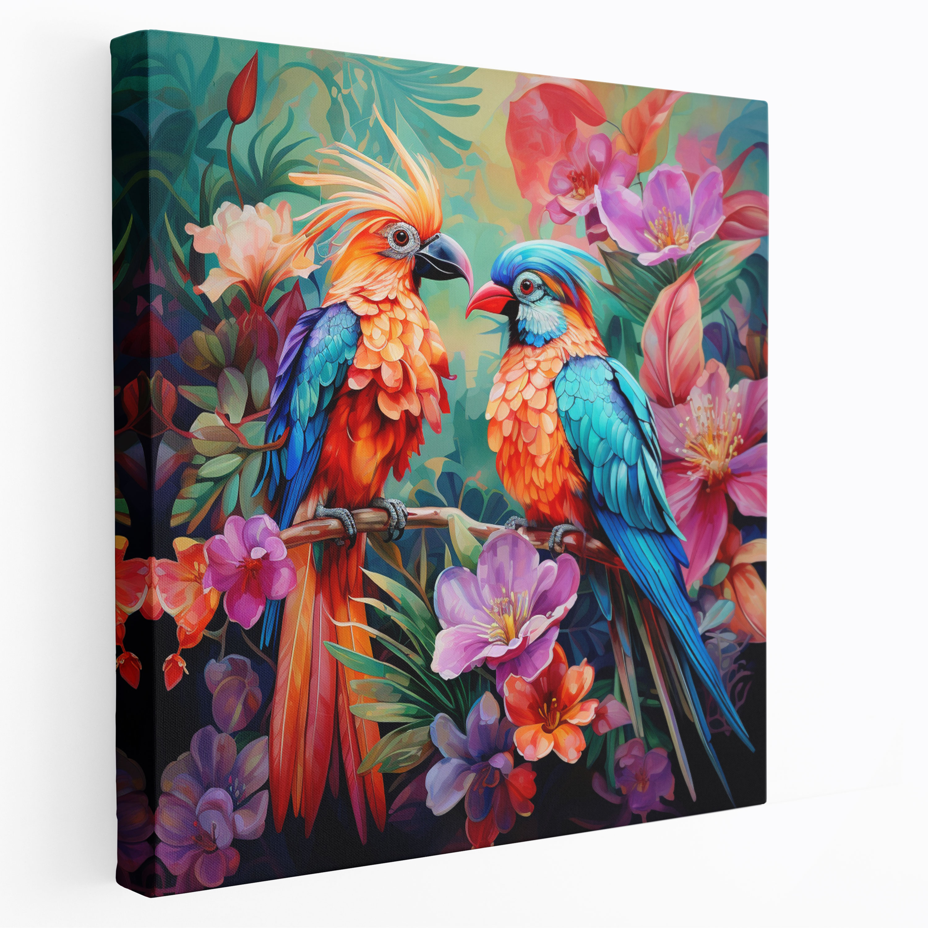 Tropical Birds Canvas Print - Tropical, Exotic Birds, Wall Art, Tropical
