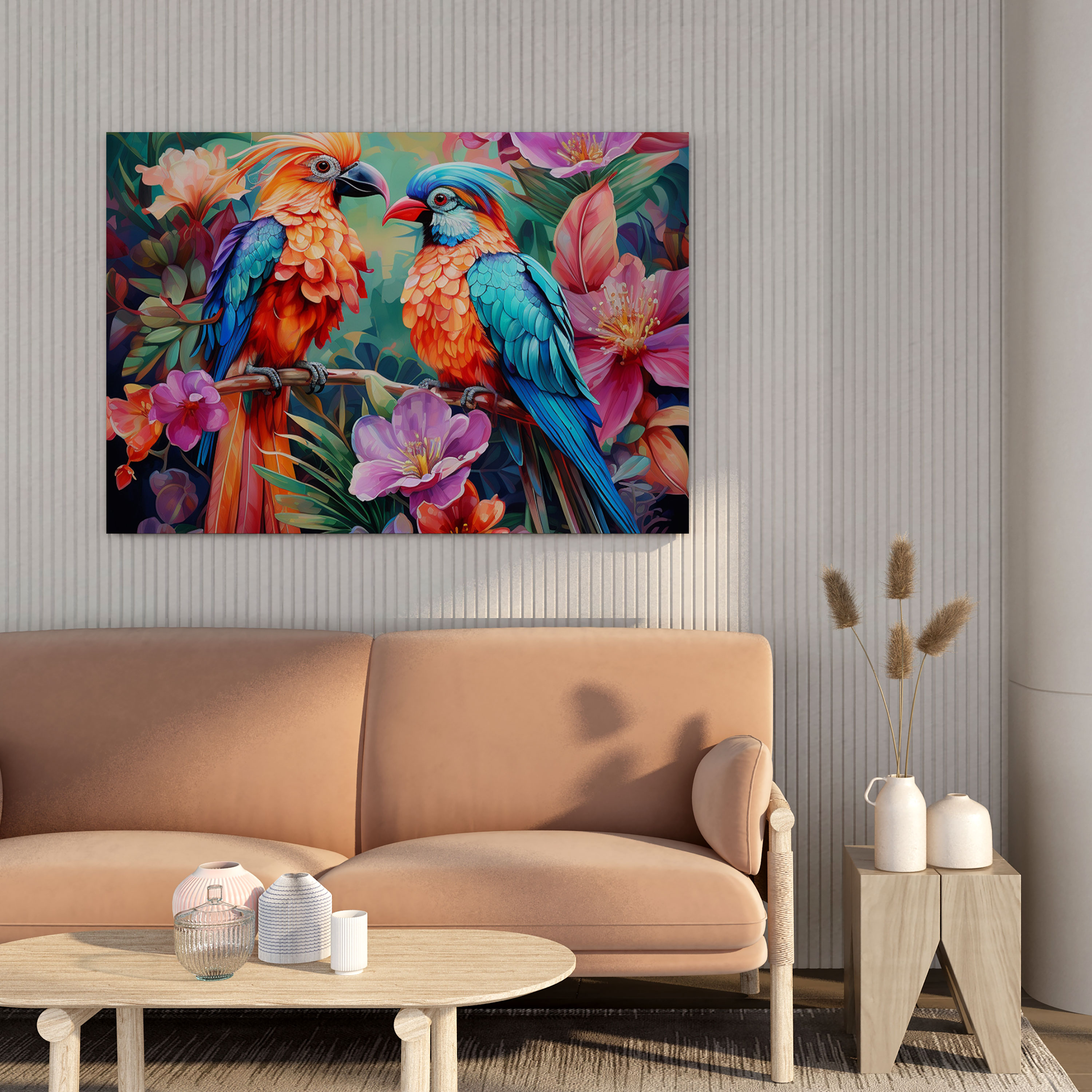 Tropical Birds Canvas Print - Tropical, Exotic Birds, Wall Art, Tropical
