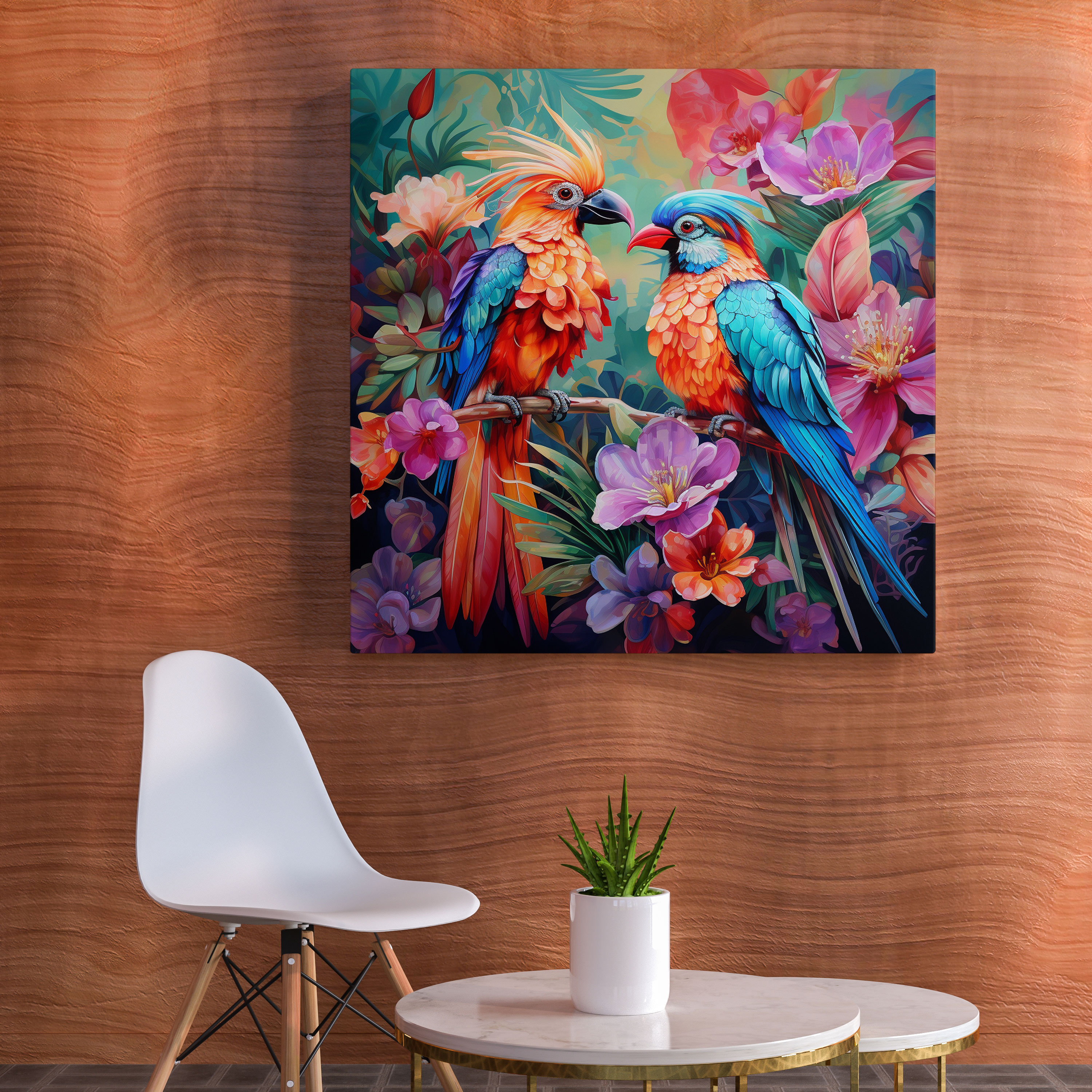 Tropical Birds Canvas Print - Tropical, Exotic Birds, Wall Art, Tropical