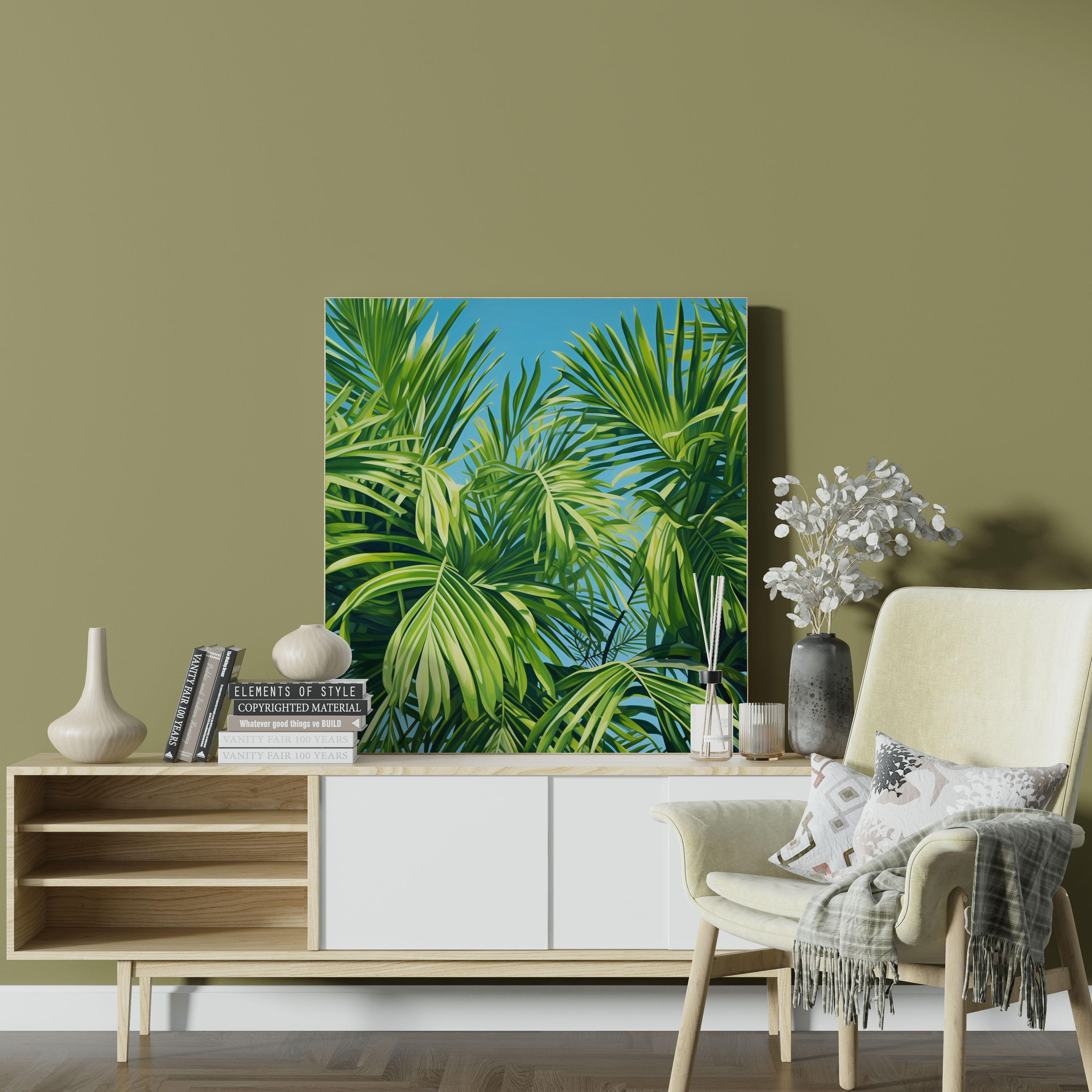 Tropische Oase Wanddekoration - Tropisch Wandkunst Wanddekoration Leinwand