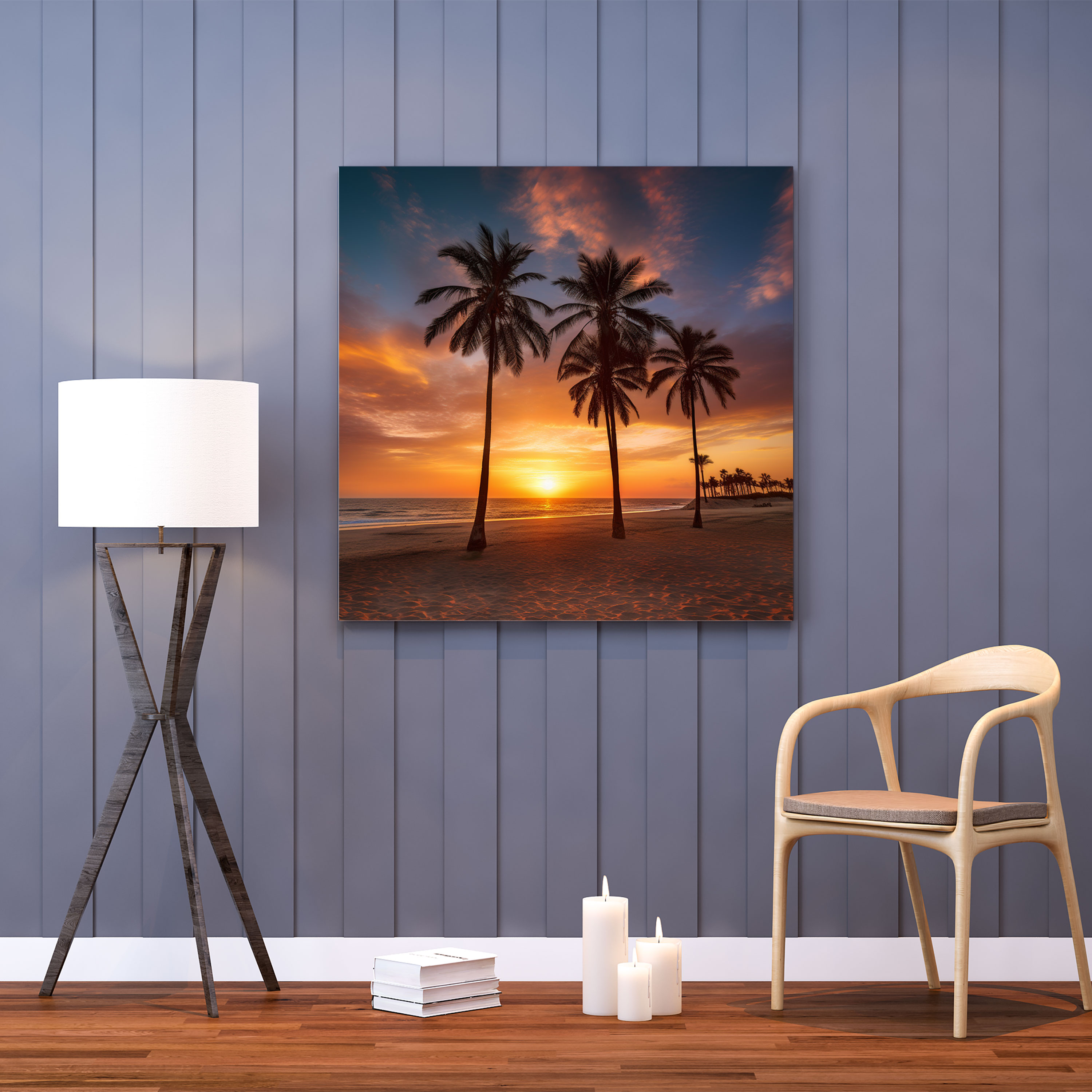Tropical Sunset Canvas Print - Tropical, Canvas Print, Home Decoration, Beach