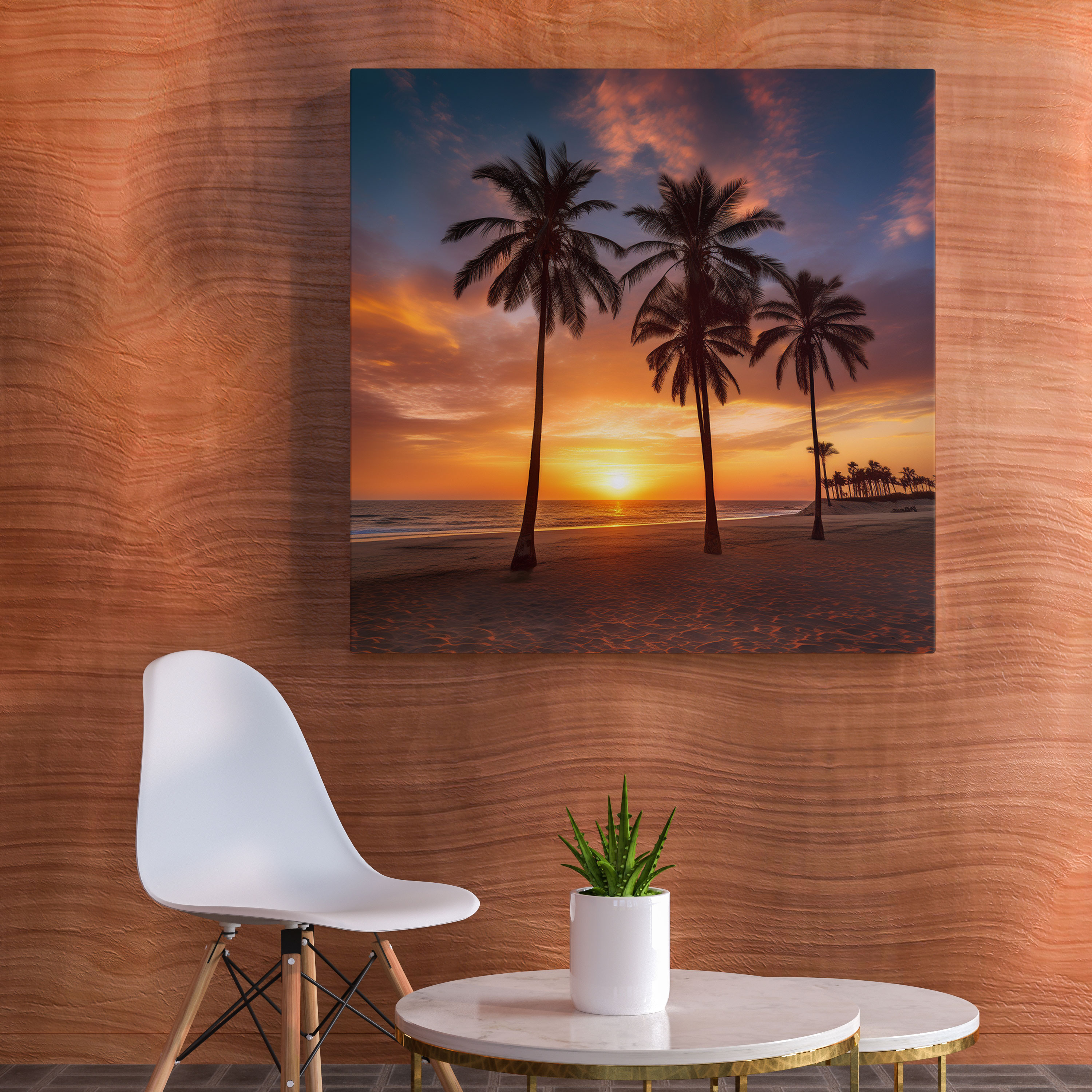 Tropical Sunset Canvas Print - Tropical, Canvas Print, Home Decoration, Beach