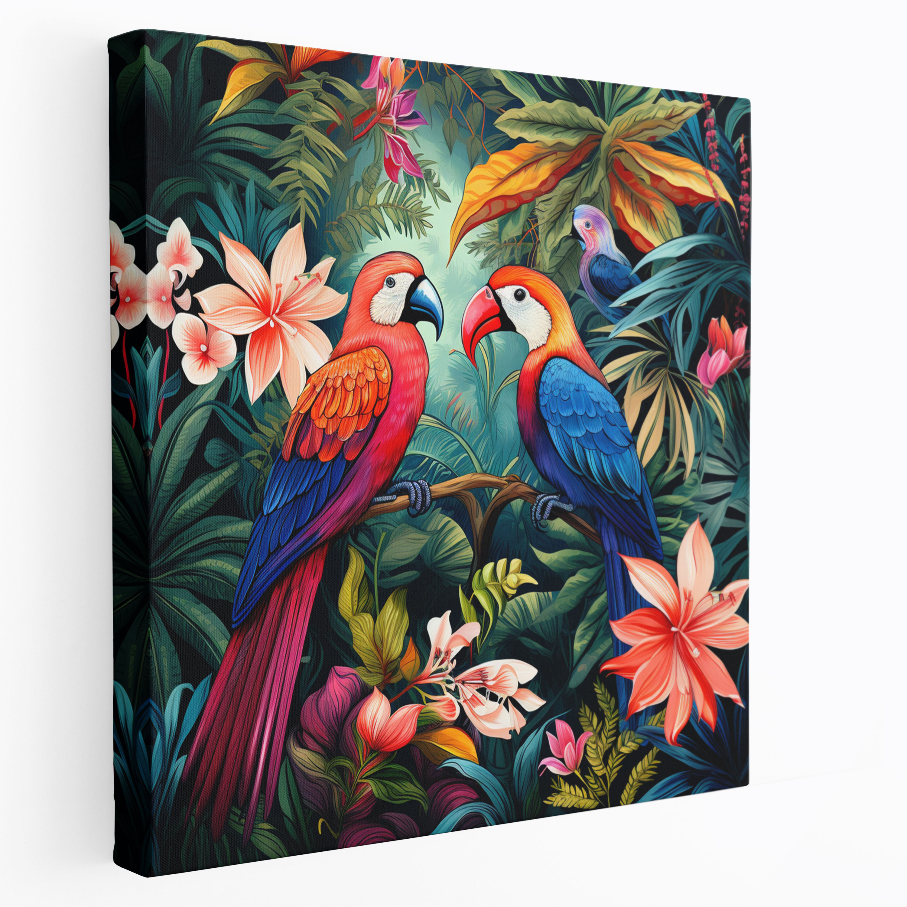Tropical Jungle Wall Art - Tropical, Home Decoration, Tropical, Vibrant Flowers
