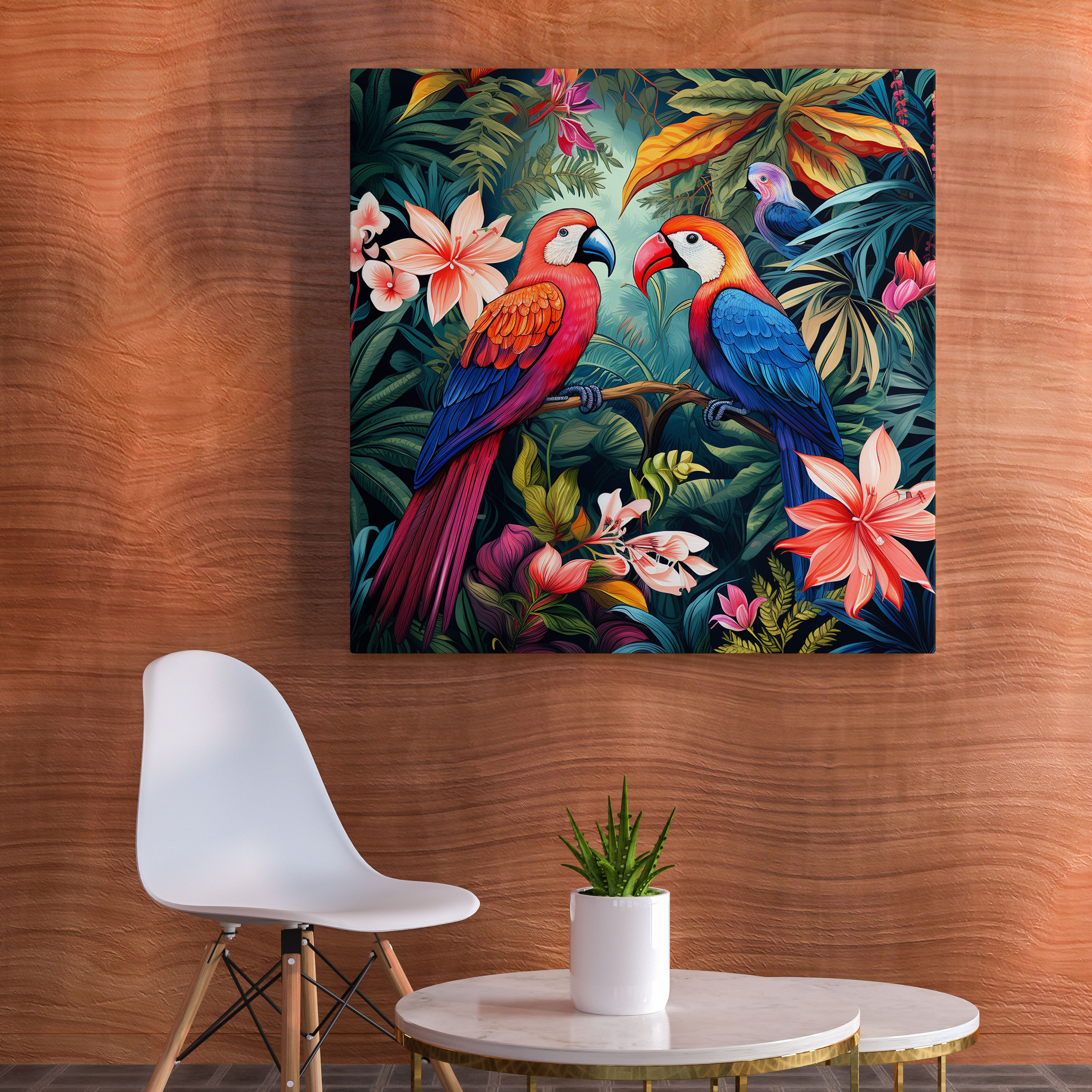 Tropical Jungle Wall Art - Tropical, Home Decoration, Tropical, Vibrant Flowers
