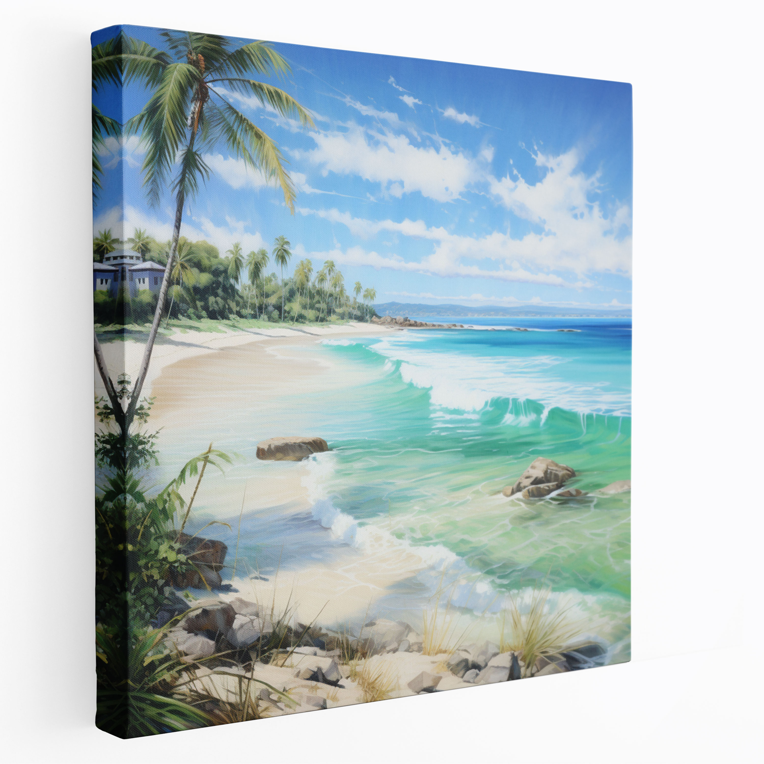 Tropical Seascape Wall Art - Tropical, Stunning Colors, Canvas, Wall Decoration