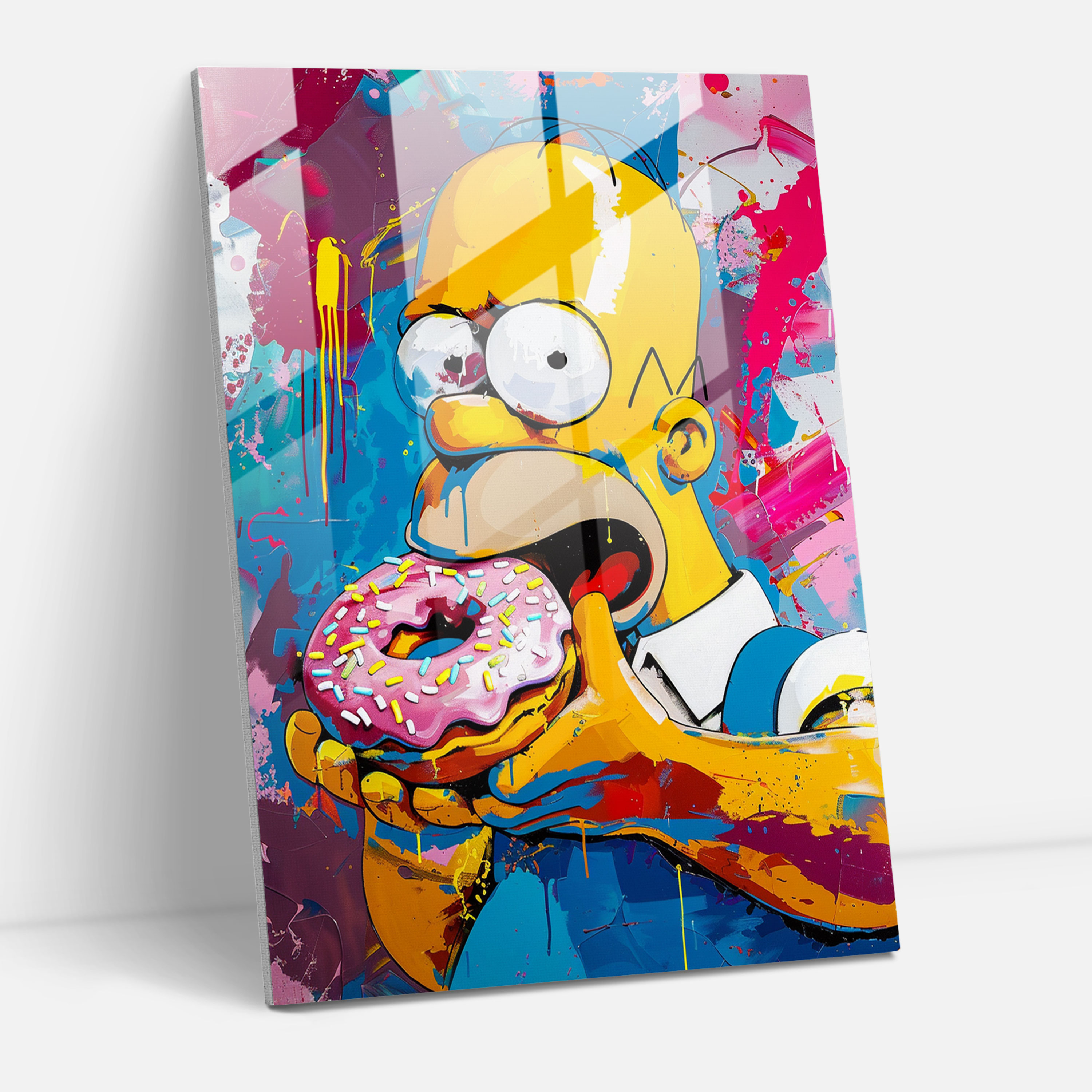 Simpsonlar Cam Tablosu - Ev Dekorasyonu Homer Simpson Oyunbazlık
