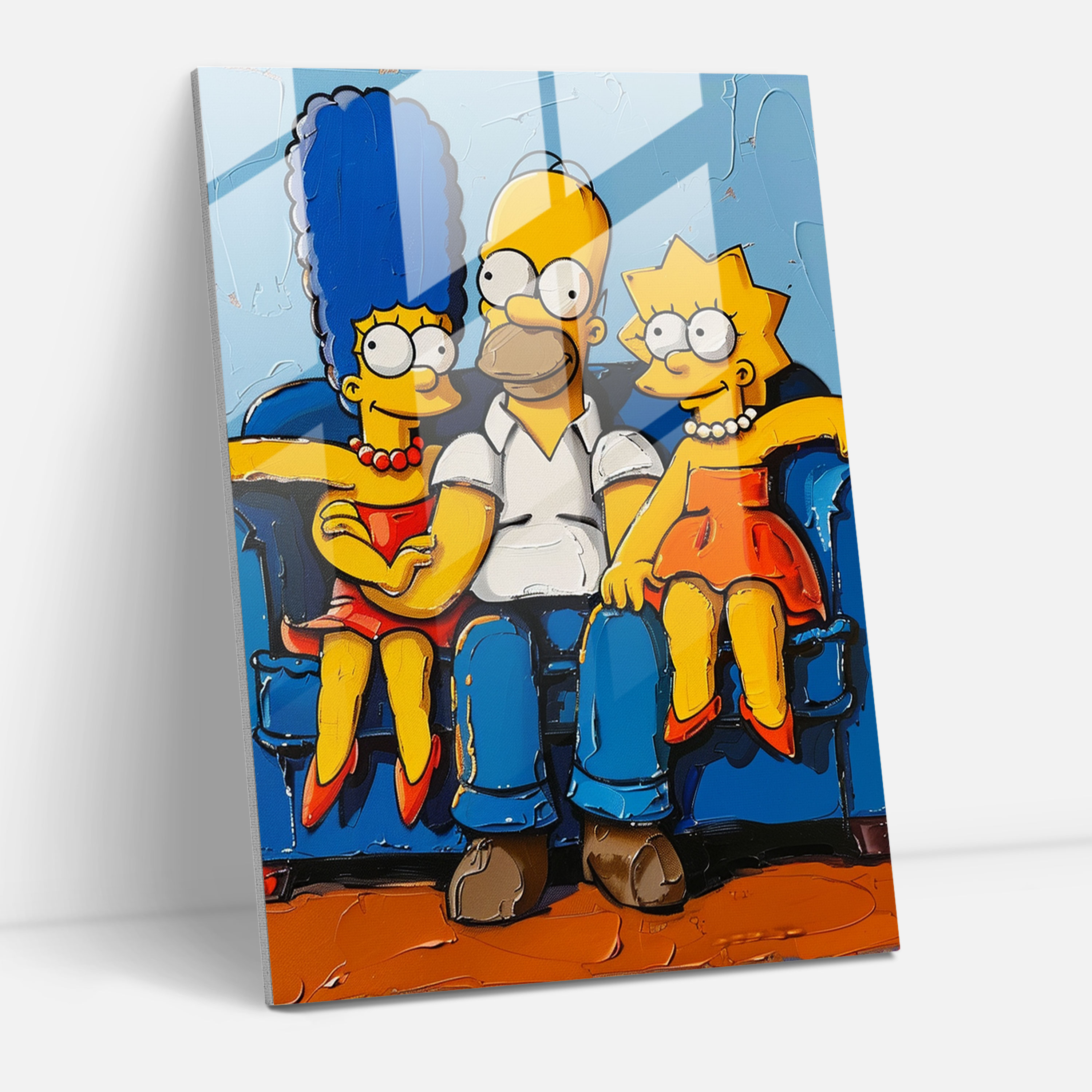 The Simpsons Glass Print - The Simpsons, Home Decoration, Wall Decoration, Glass Wall Art