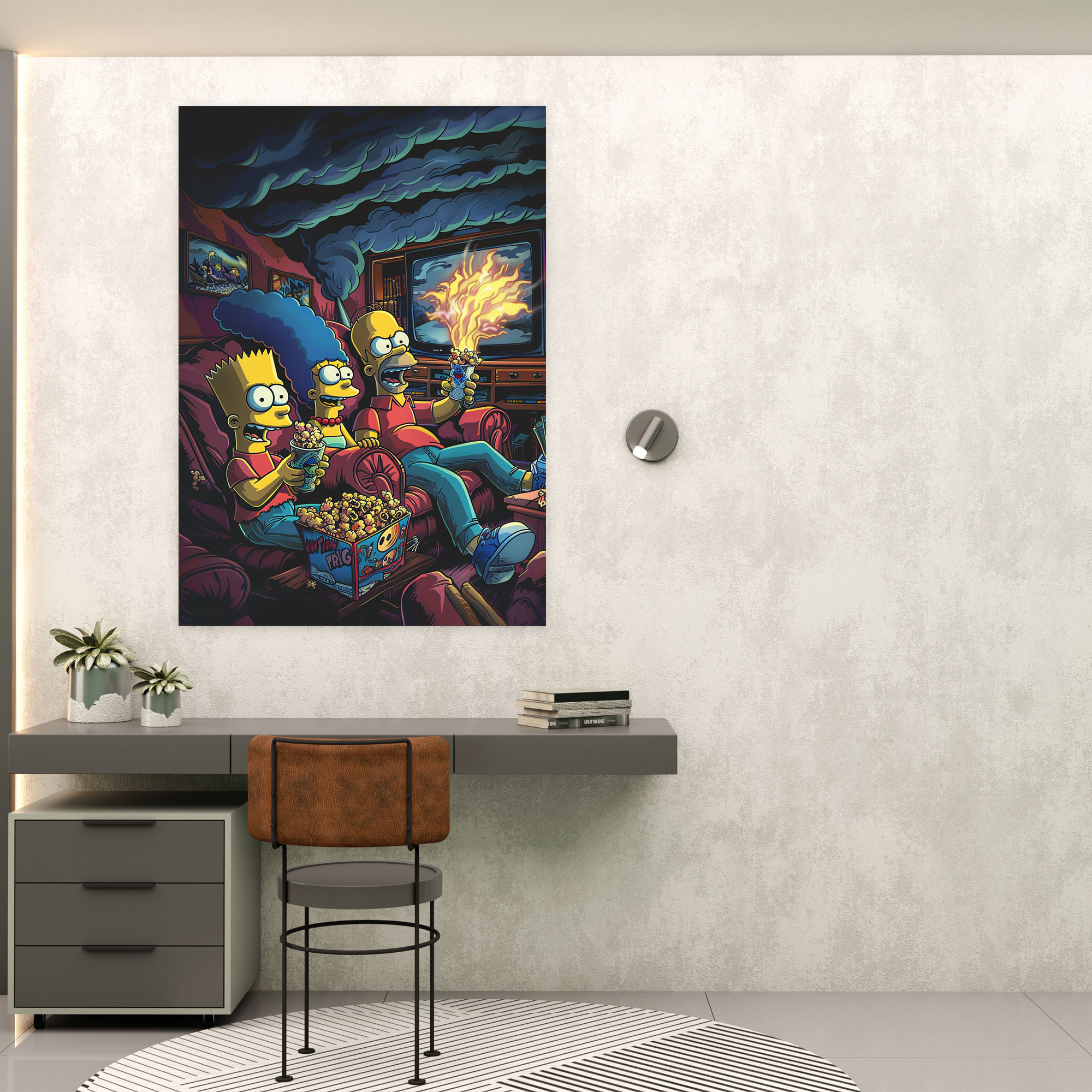 The Simpsons Canvas Print - Retro Comic Book Style Wall Art - The Simpsons, Canvas, The Simpsons, Retro