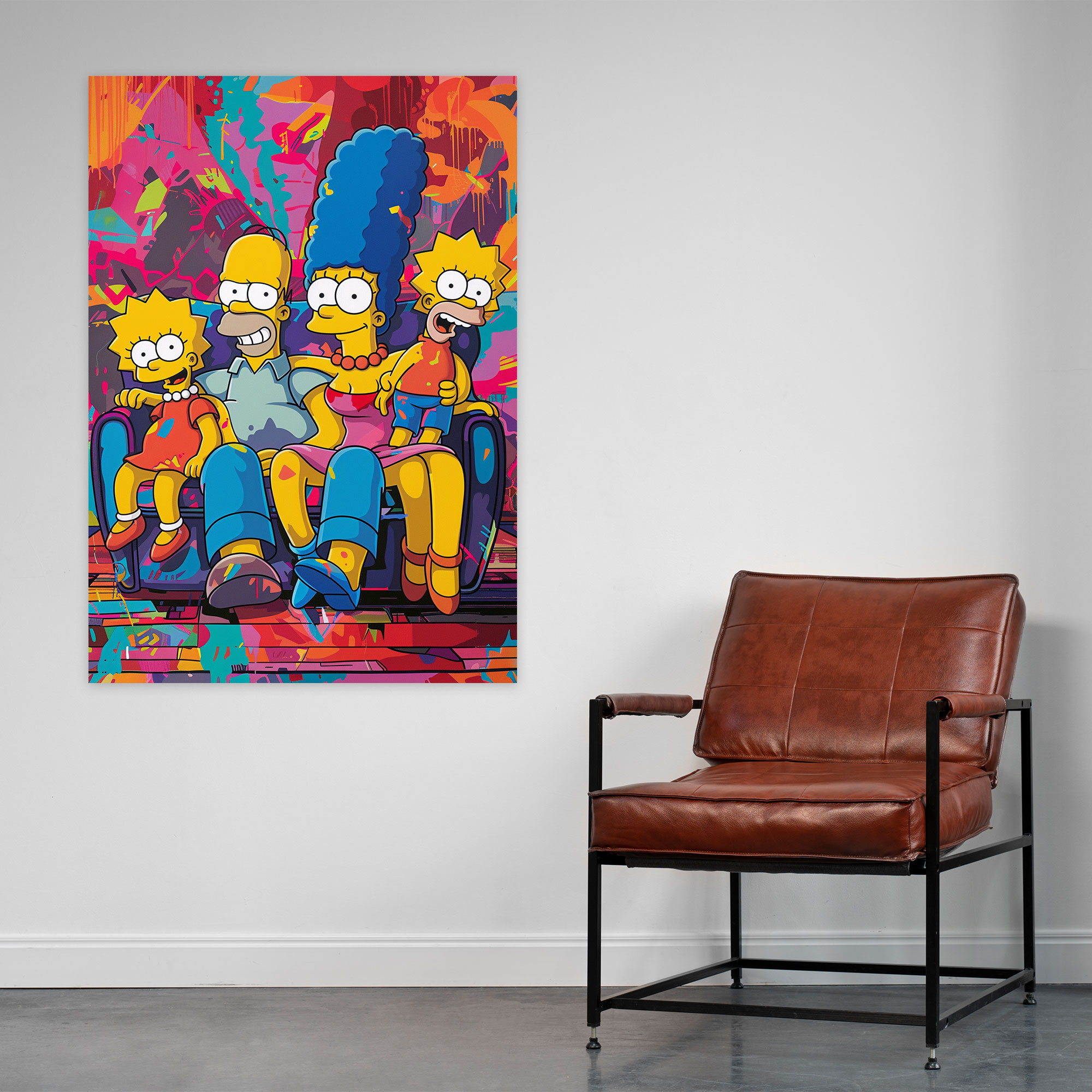 The Simpsons Pop Art Canvas Print - The Simpsons, Home Decoration, Wall Decoration, Wall Art