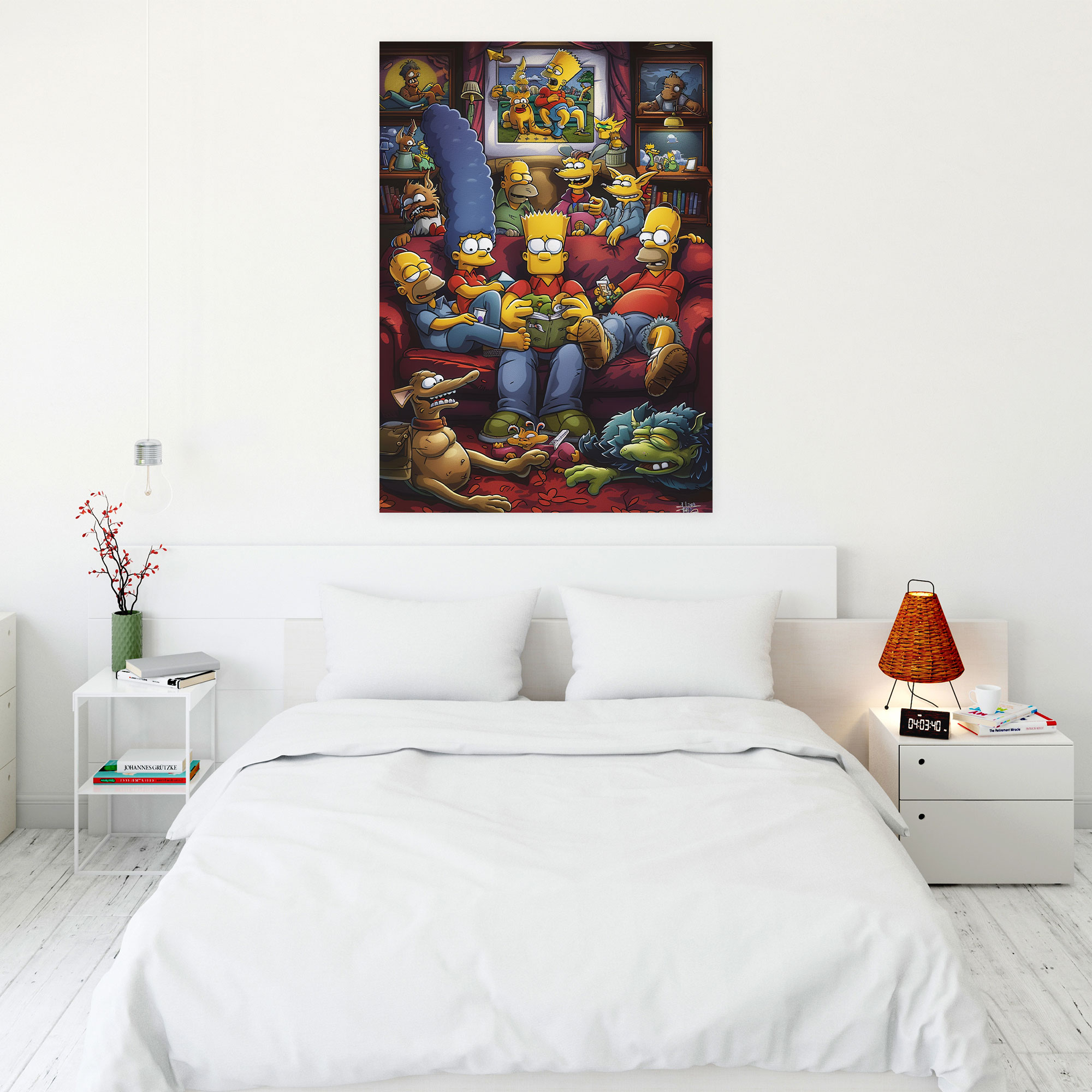 The Simpsons Canvas Print - Simpson Family On The Couch - The Simpsons, Wall Decoration, Wall Art, The Simpsons