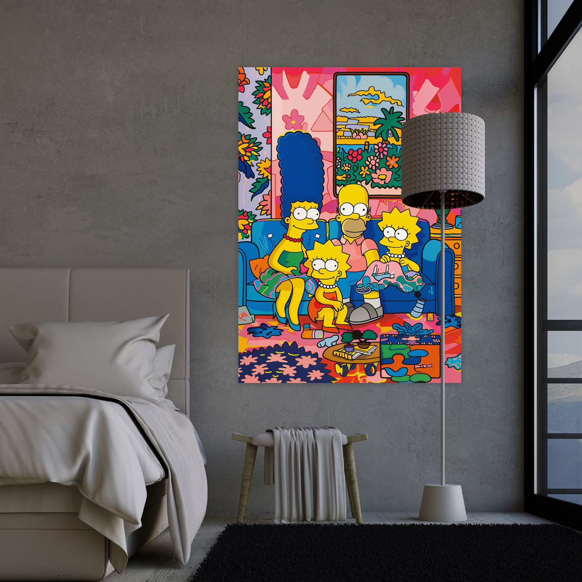 The Simpsons Canvas Print - Colorful Pop Art Wall Decoration - The Simpsons, Canvas Print, Pop Art, Simpson Family