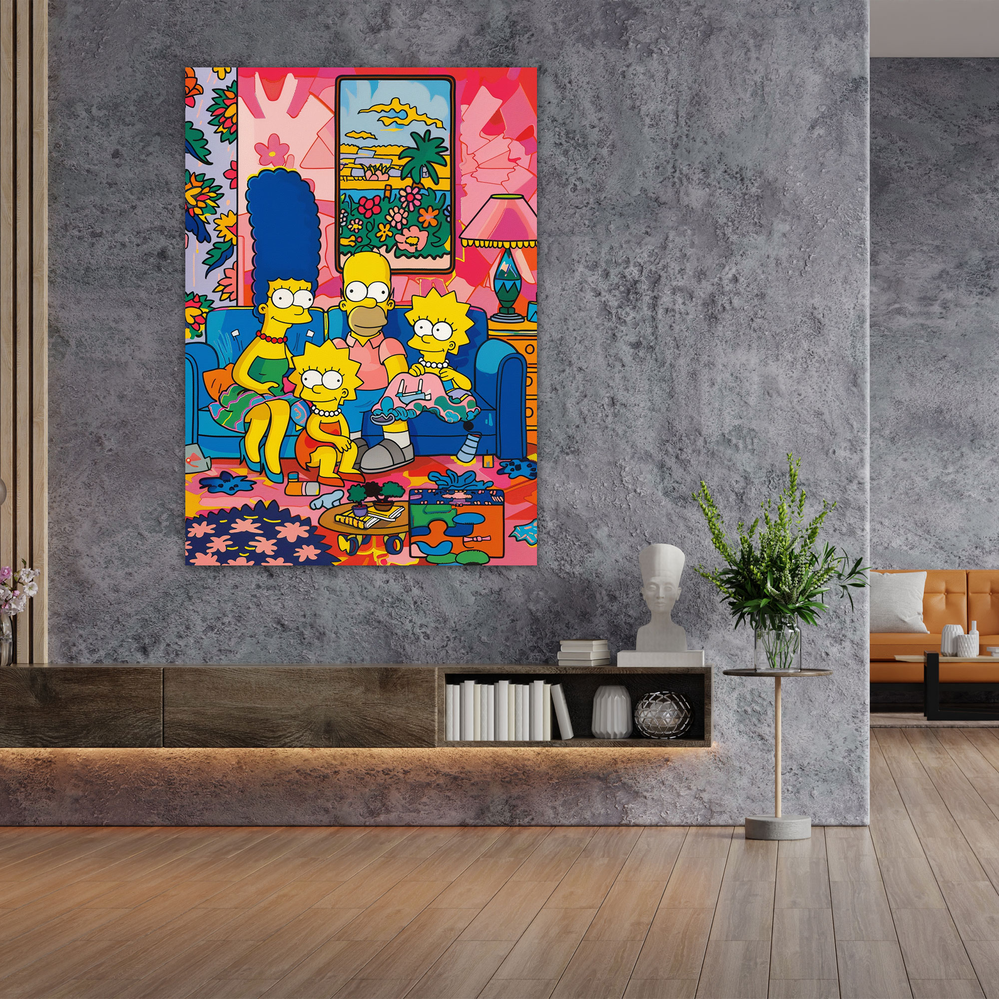 The Simpsons Canvas Print - Colorful Pop Art Wall Decoration - The Simpsons, Canvas Print, Pop Art, Simpson Family