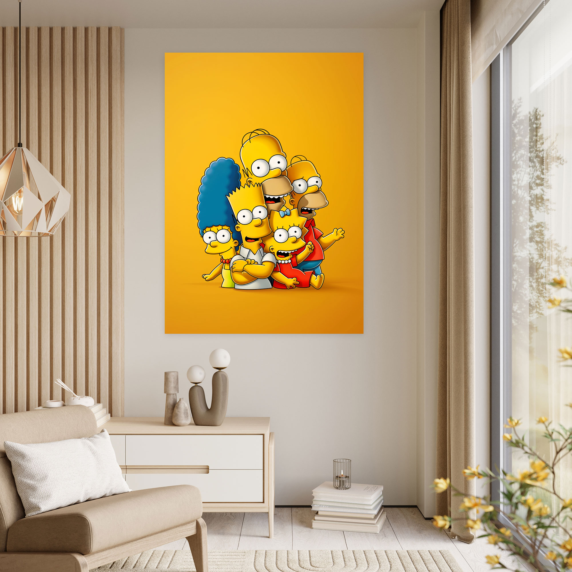 The Simpsons Canvas Print - Classic Cartoon-Style Wall Art - The Simpsons, Canvas Print, Simpson Family, The Simpsons