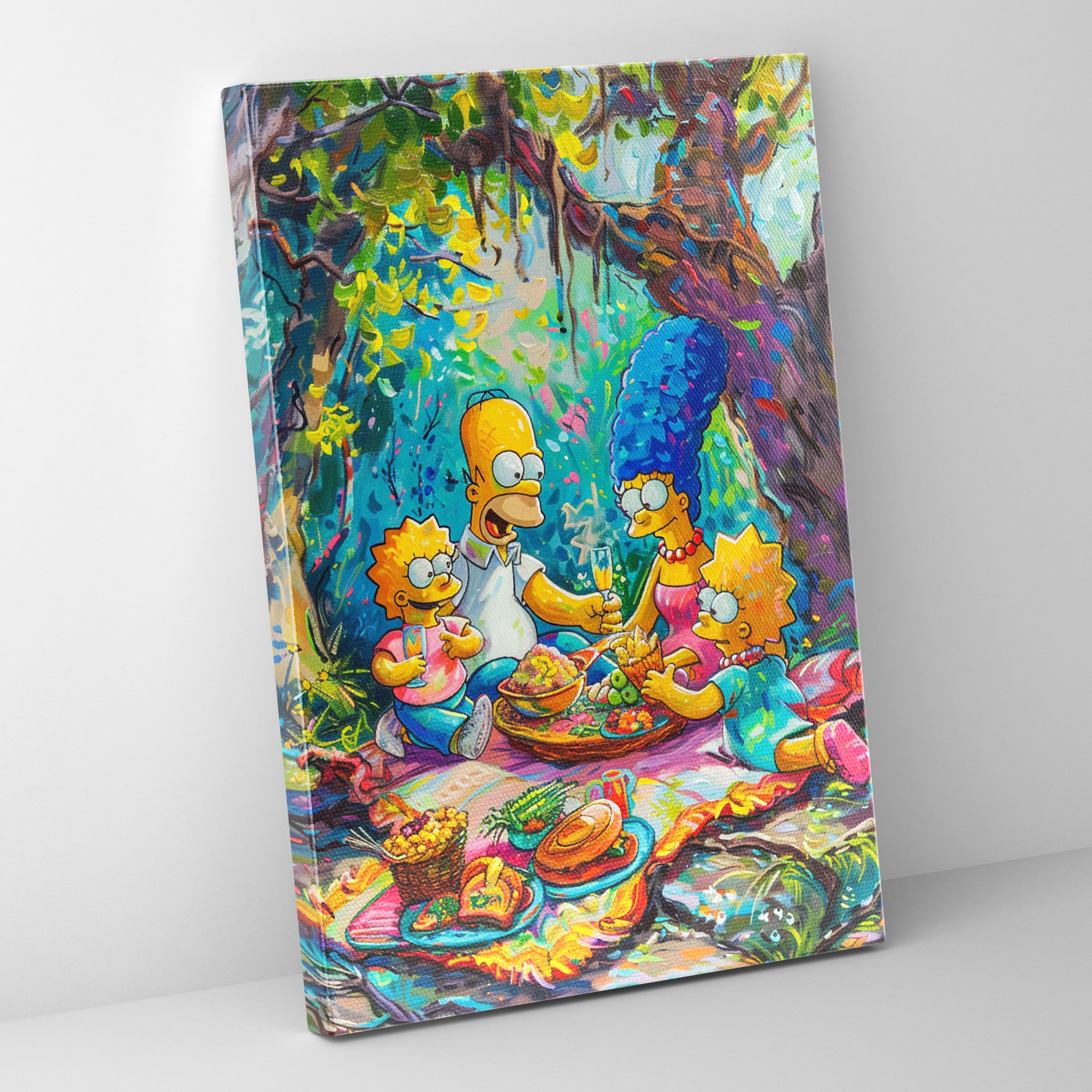 The Simpsons Canvas Print - Family Picnic - The Simpsons, Wall Art, Canvas, The Simpsons