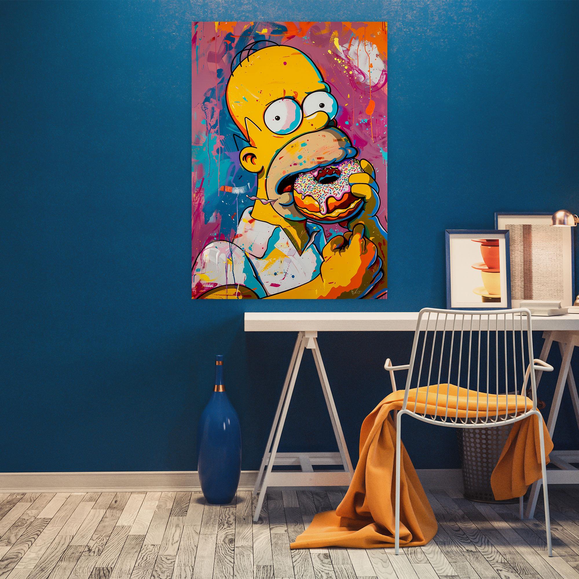 The Simpsons Canvas Print - Pop Art Style Wall Art - The Simpsons, Pop Art, Colorful, Wall Decoration