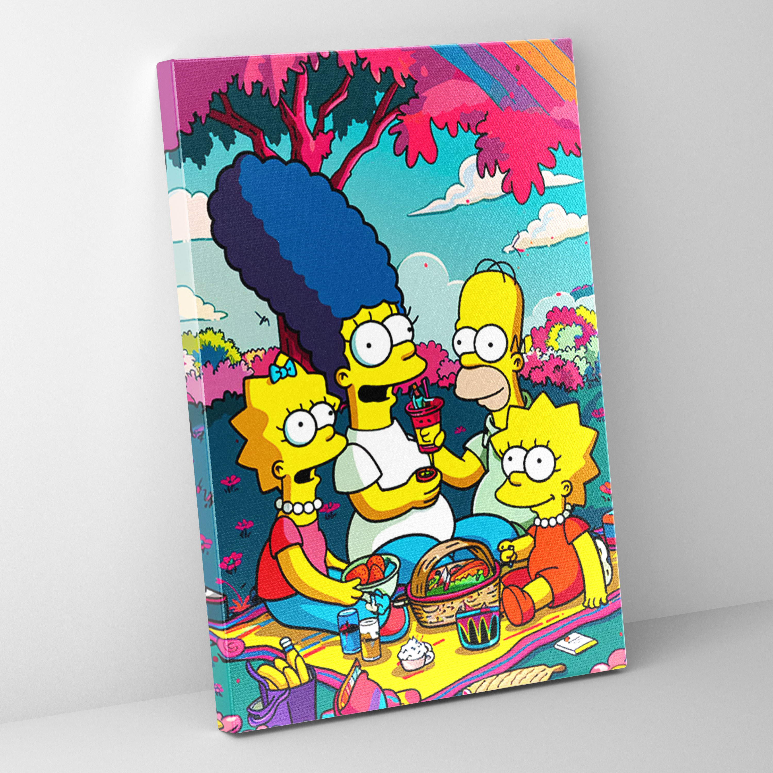 The Simpsons Pop Art Canvas Print - The Simpsons, Pop Art, Wall Art, Wall Decoration