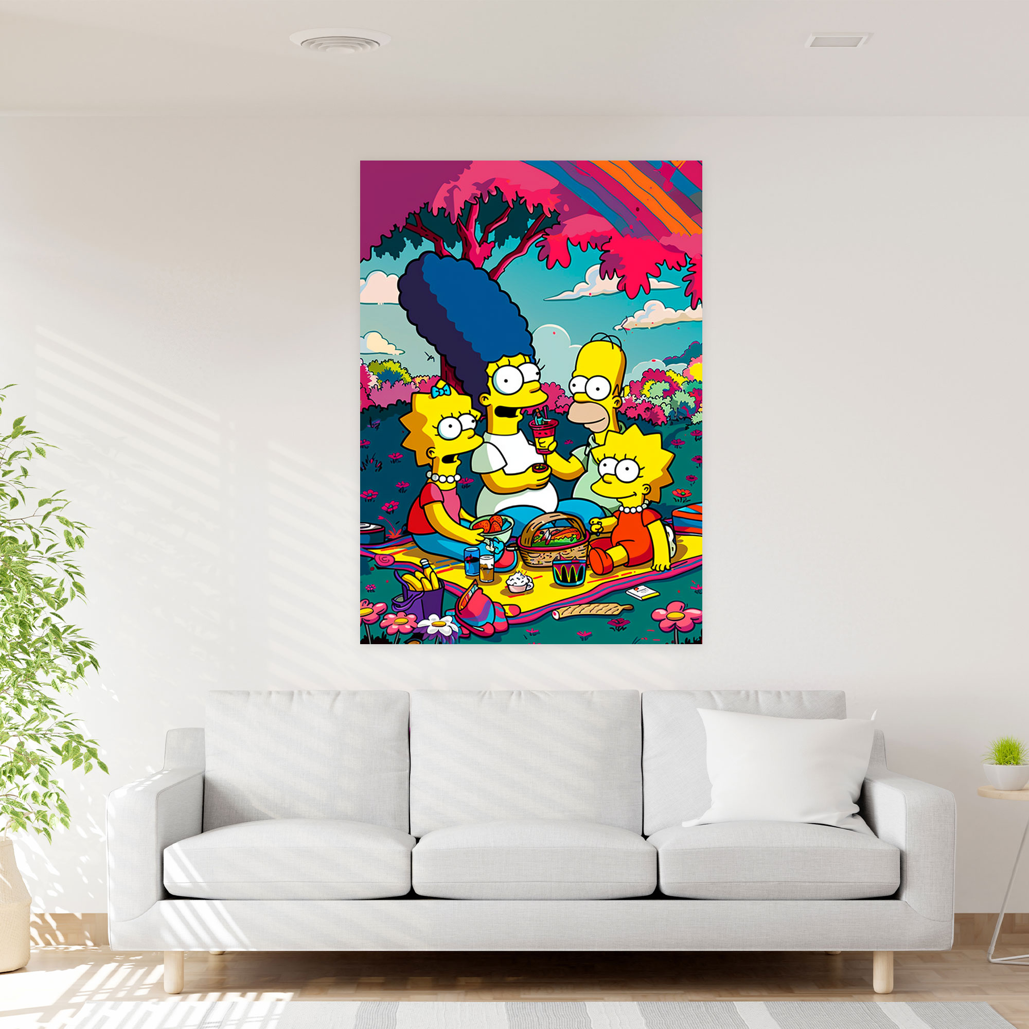 The Simpsons Pop Art Canvas Print - The Simpsons, Pop Art, Wall Art, Wall Decoration