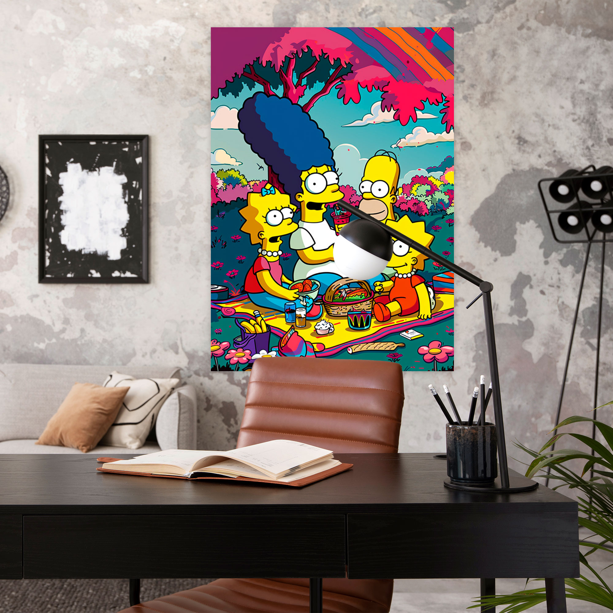 The Simpsons Pop Art Canvas Print - The Simpsons, Pop Art, Wall Art, Wall Decoration