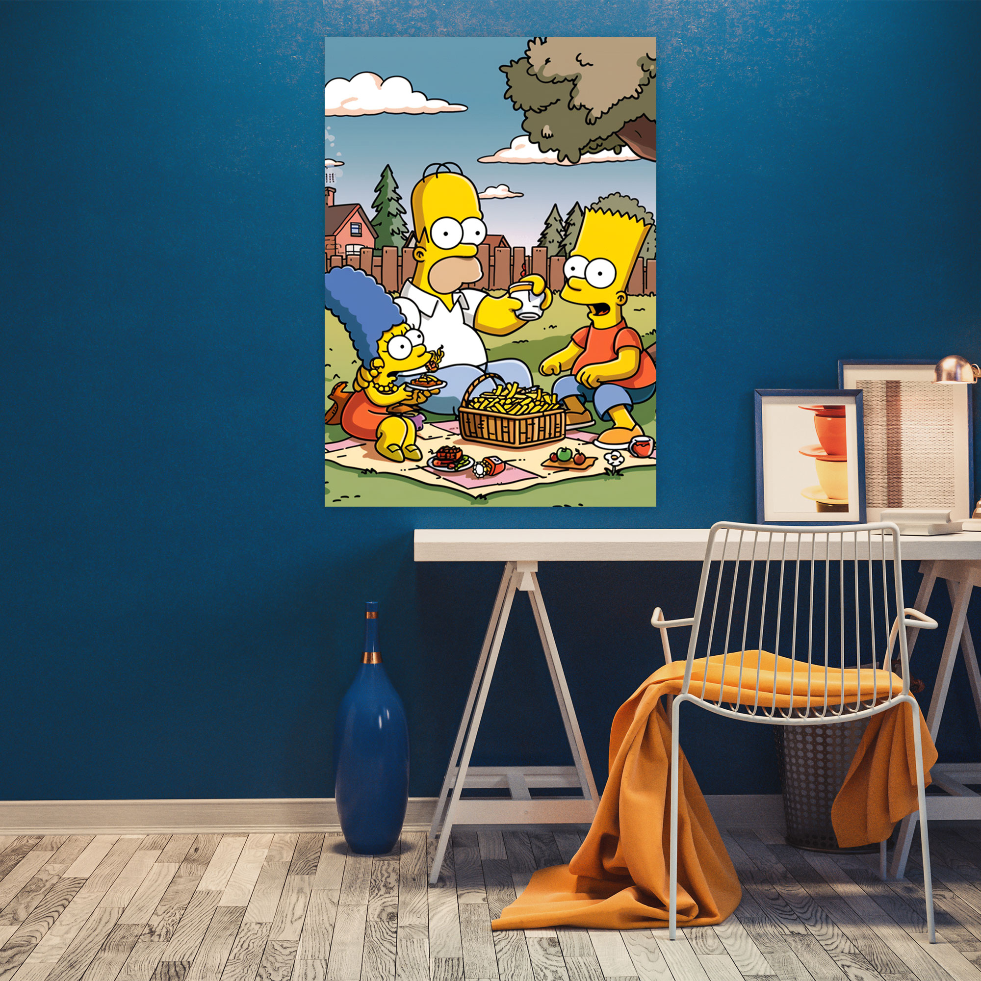 The Simpsons Canvas Print - The Simpsons, The Simpsons, Wall Decoration, Classic Cartoon-Style