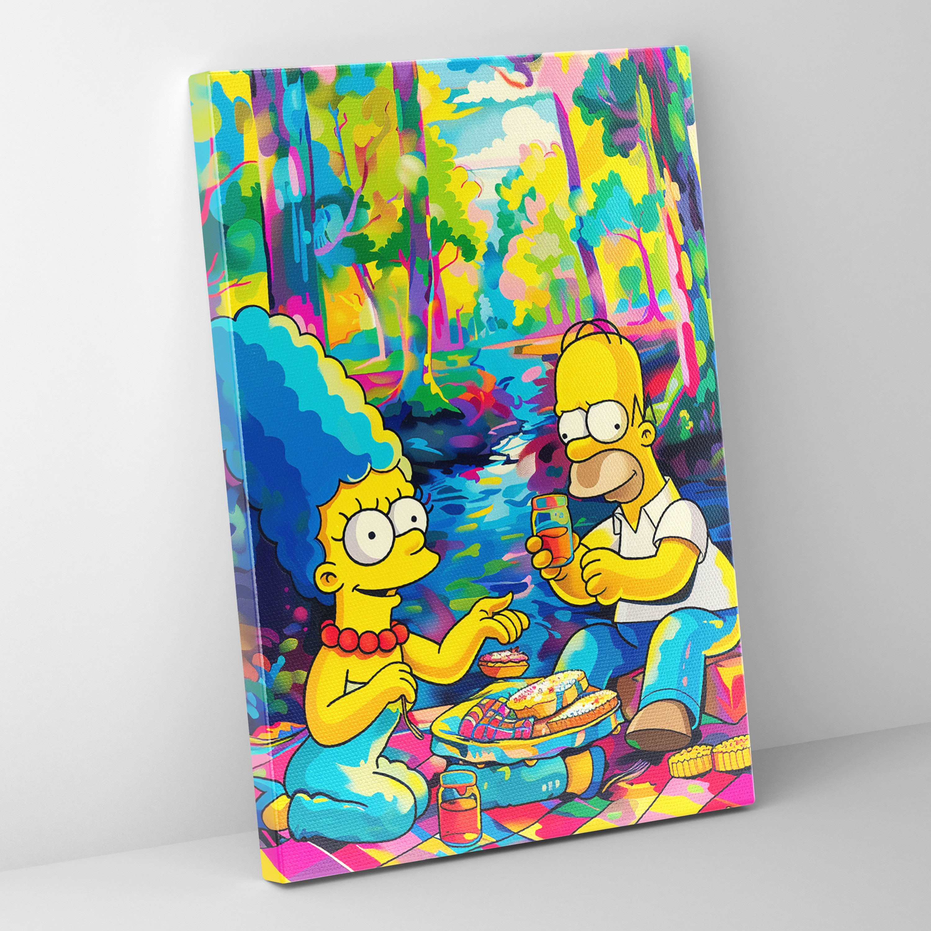 The Simpsons Pop Art Canvas Print - The Simpsons, Canvas Wall Art, Wall Decoration, Canvas Print