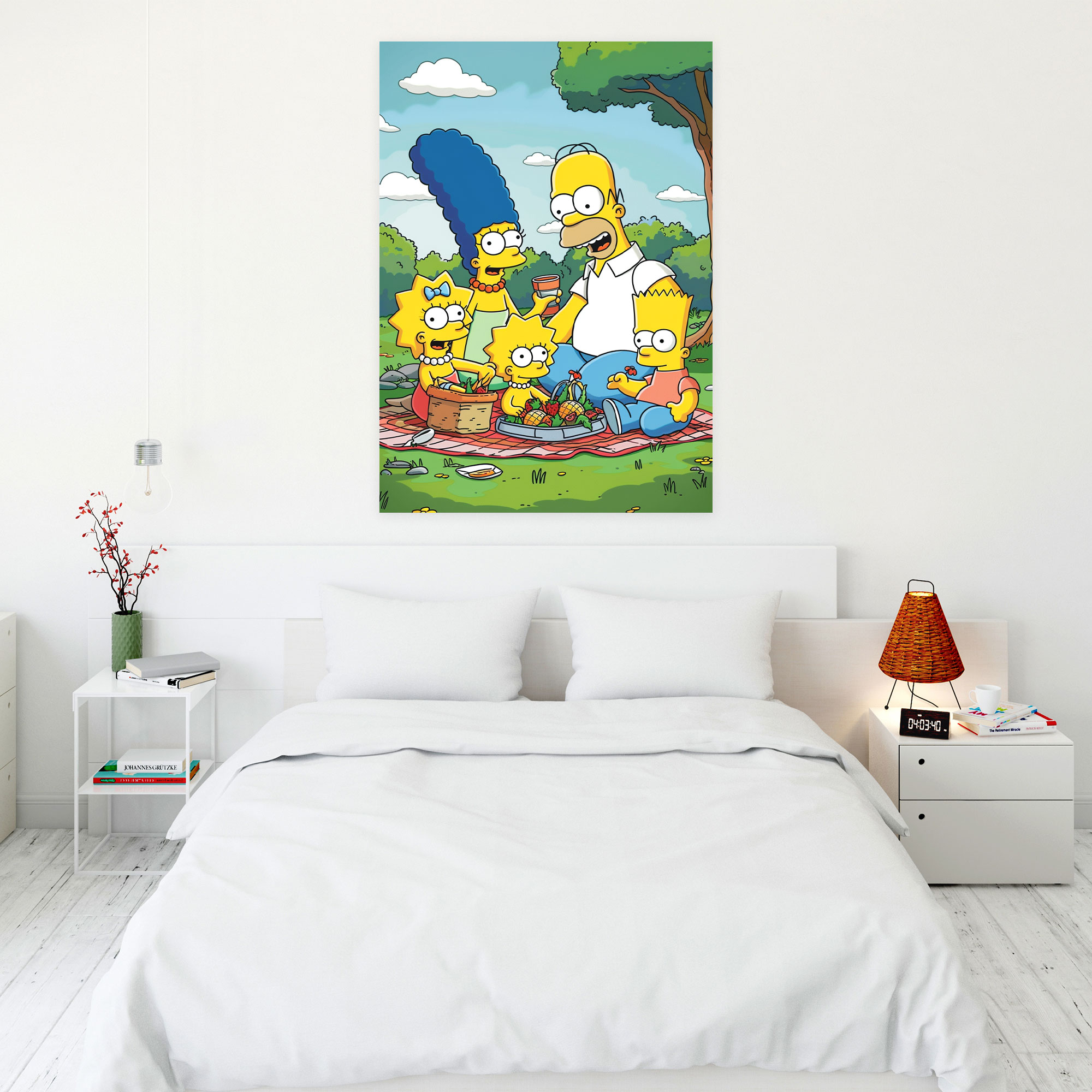 The Simpsons Canvas Print - Family Picnic - The Simpsons, Wall Art, Canvas, Family