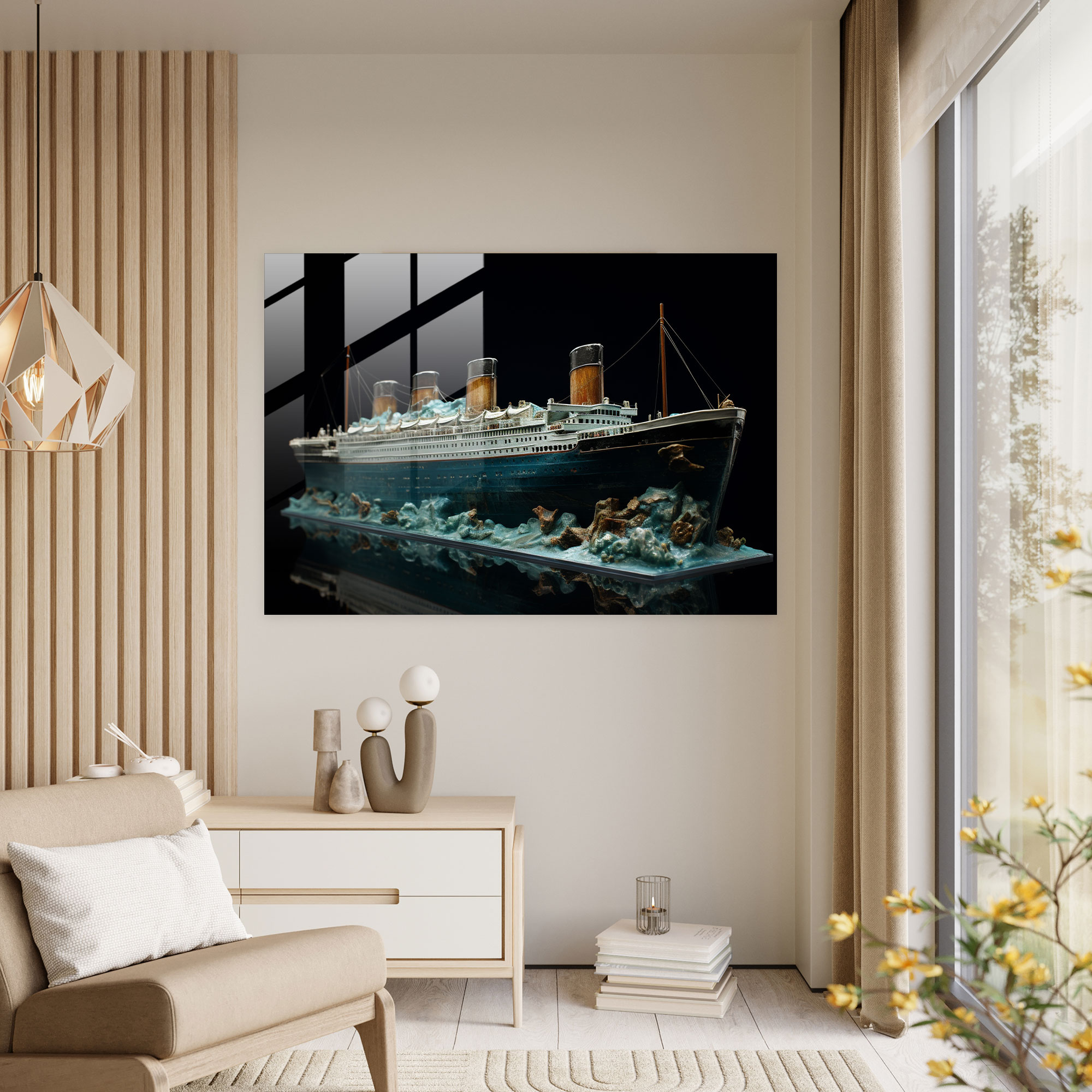 Titanic Cam Tablo Sanatı - Huzur Büyü Ev Dekorasyonu