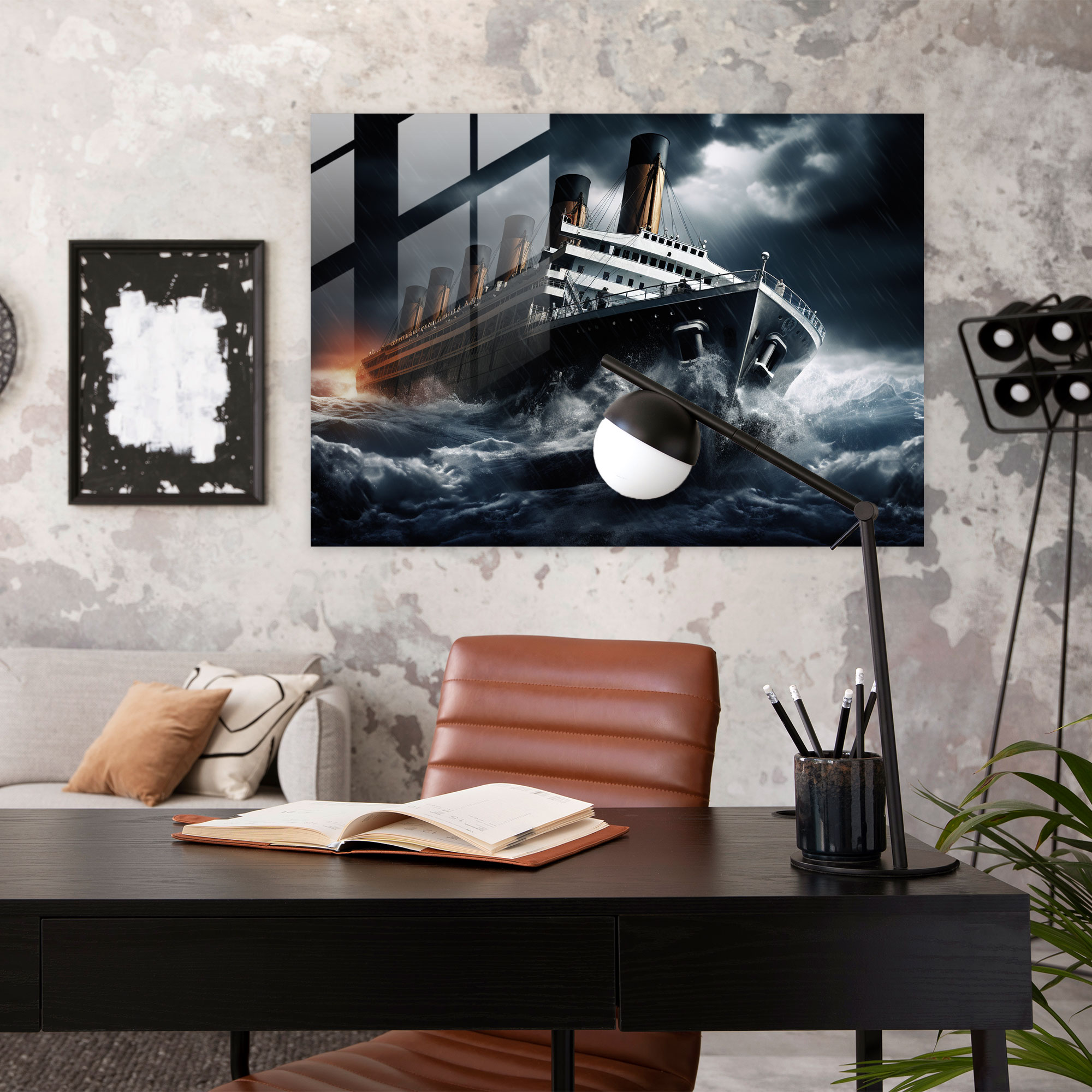 Titanic Cam Tablo - Romantizm ve Modern Sanat Uyumu