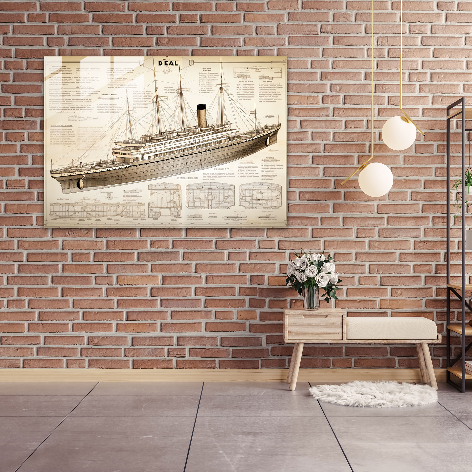 Titanic Glass Wall Art - Titanic, Intricate Construction, Glass Print, Glass Art