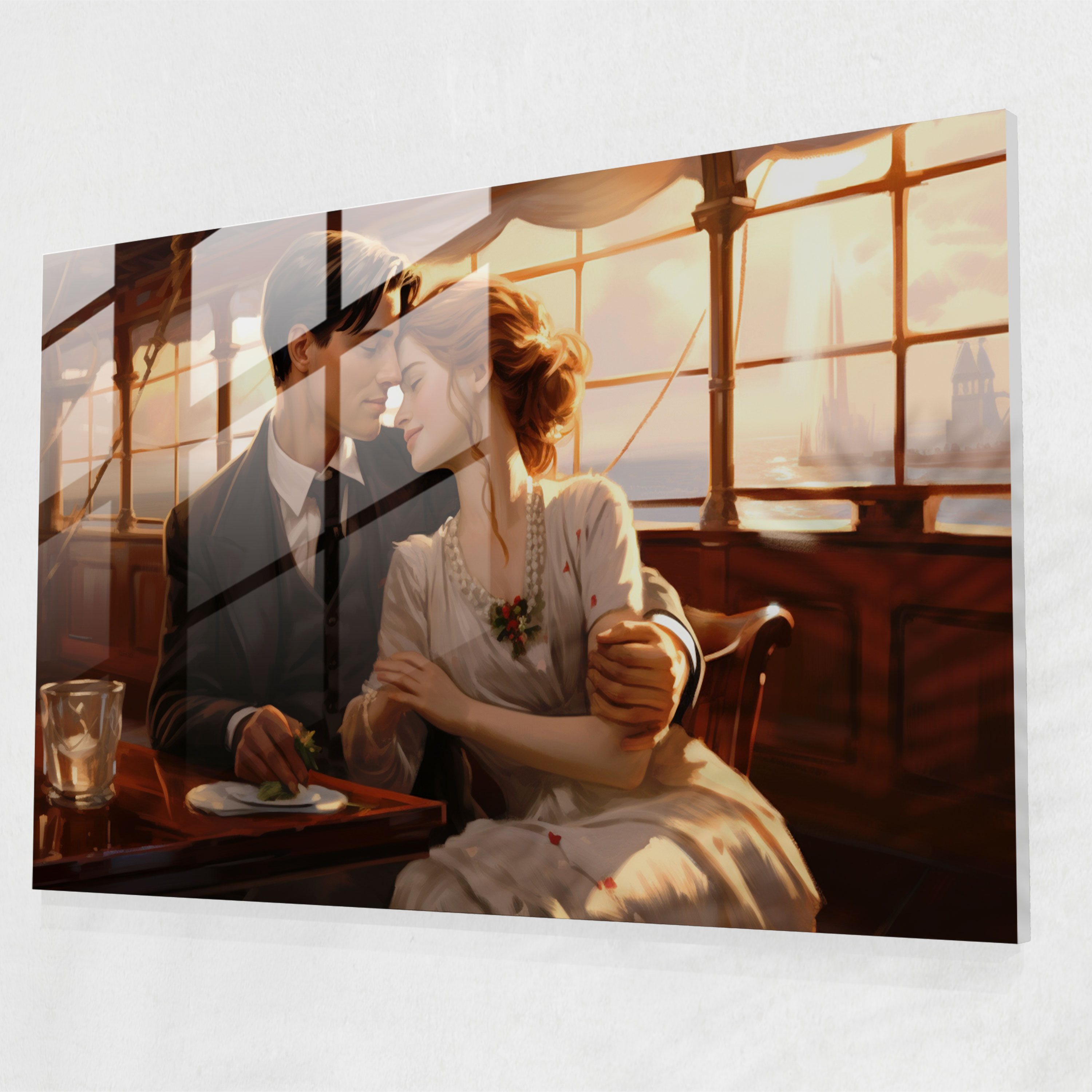 Titanic Glass Wall Art - Titanic, Forbidden Love, Wall Decoration, Glass Art