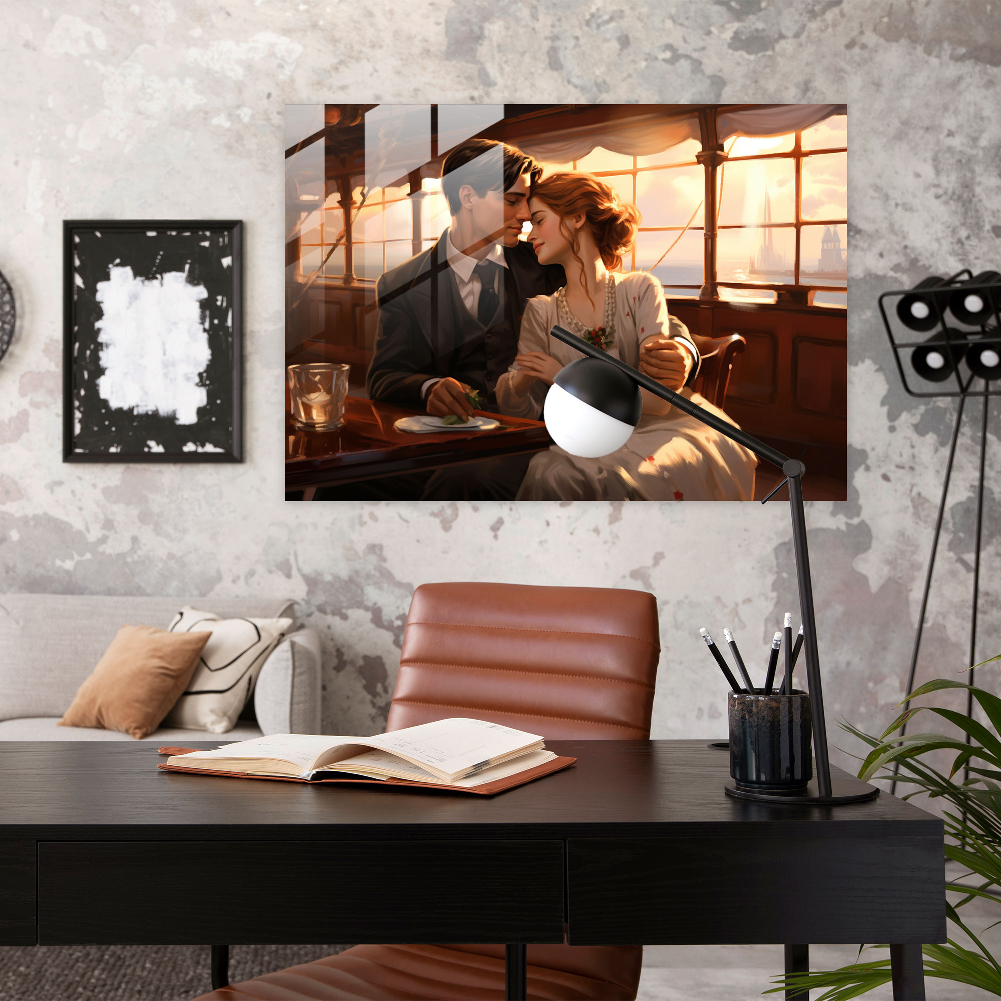 Titanic Glass Wall Art - Titanic, Forbidden Love, Wall Decoration, Glass Art
