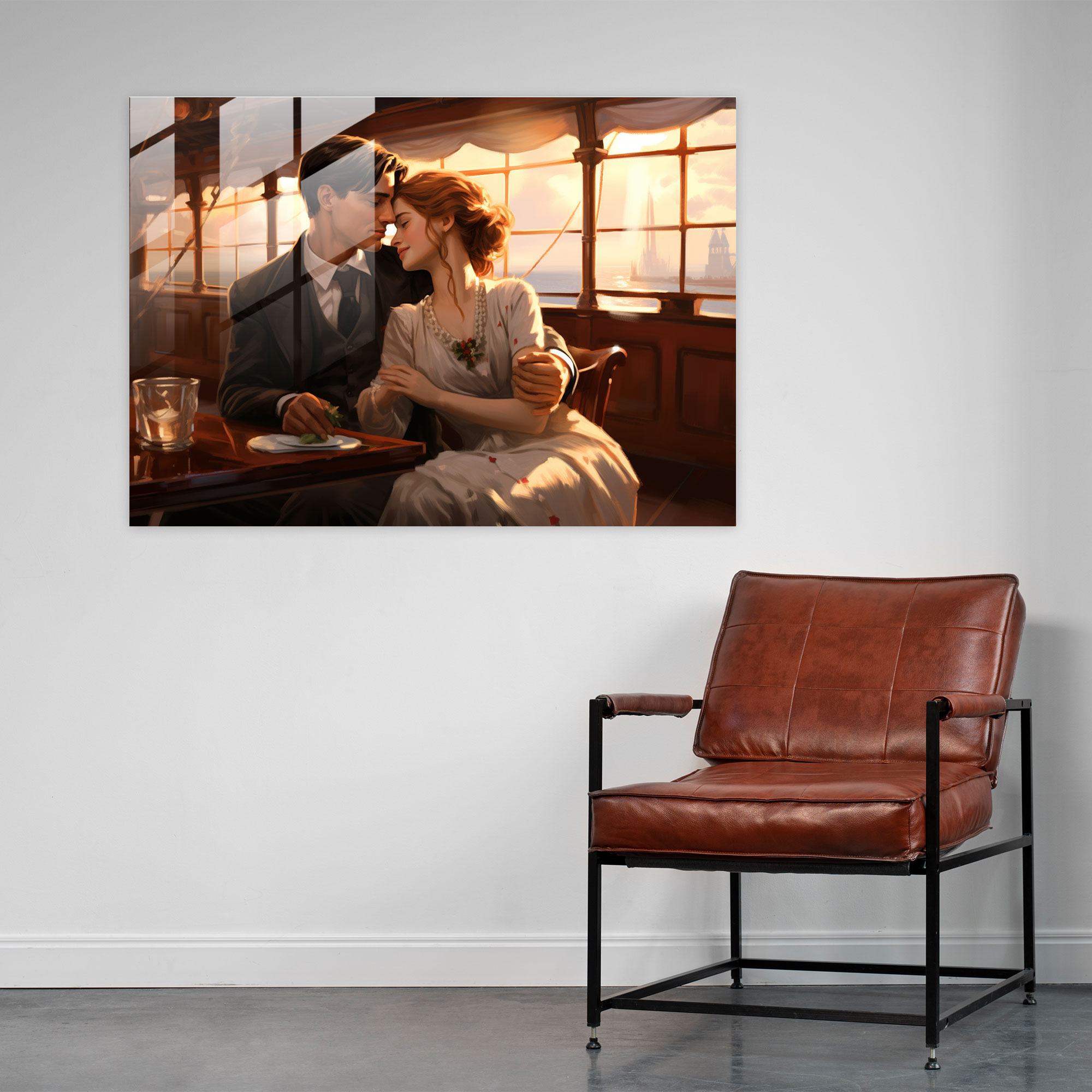 Titanic Glass Wall Art - Titanic, Forbidden Love, Wall Decoration, Glass Art