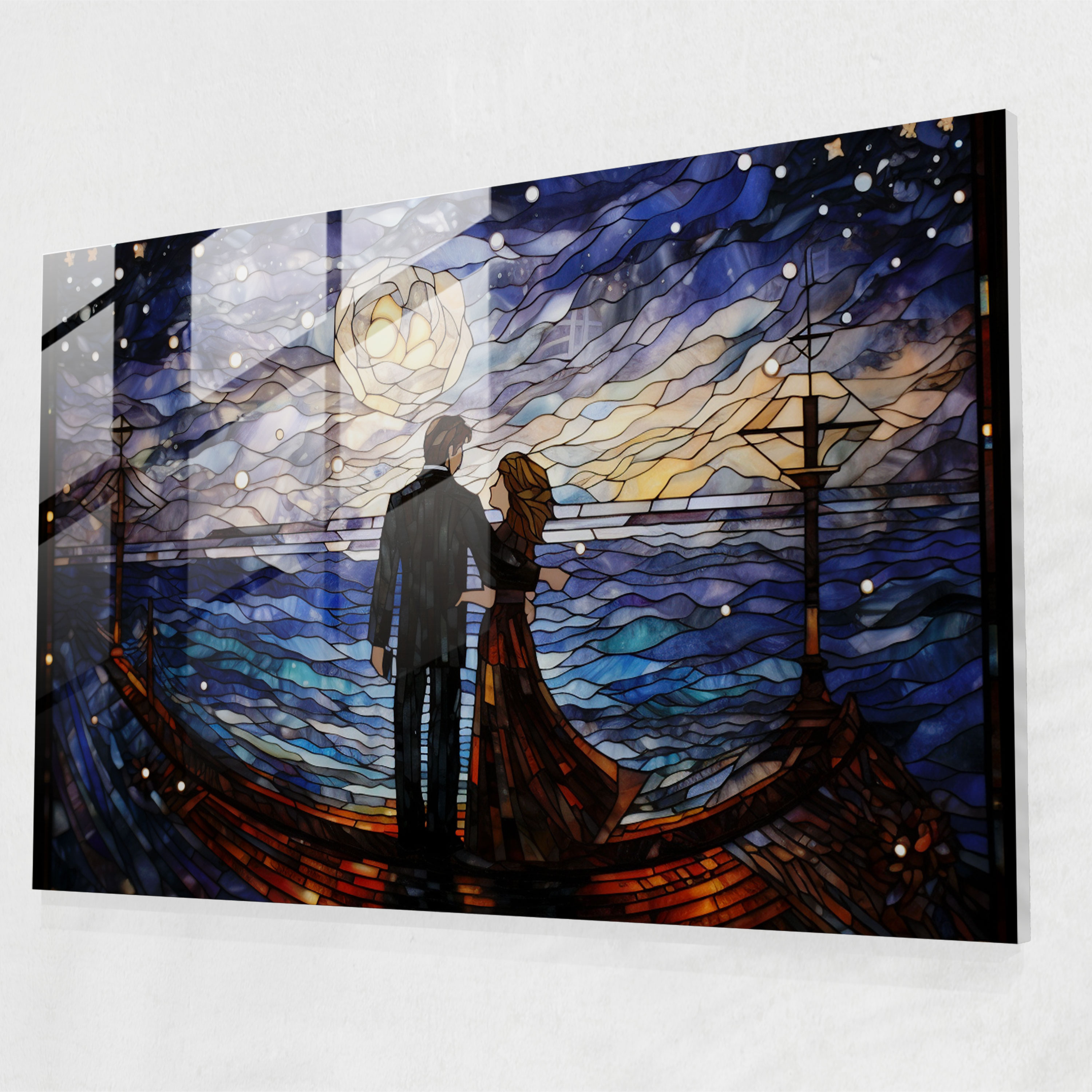 Titanic Love Story Glass Print - Titanic, Home Decoration, Couple, Glass Print