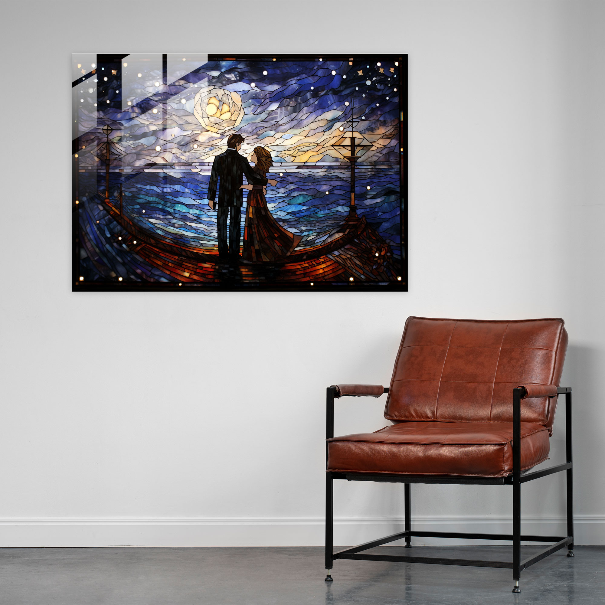 Titanic Love Story Glass Print - Titanic, Home Decoration, Couple, Glass Print