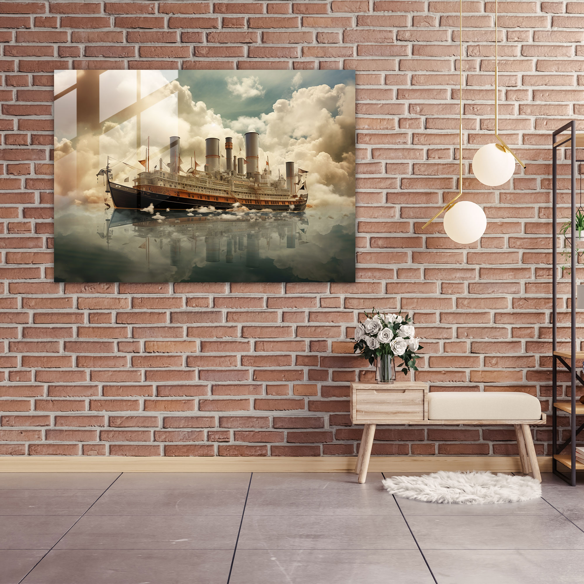 Titanic Floating City Glass Print - Titanic, Floating City, Imagination, Home Decoration