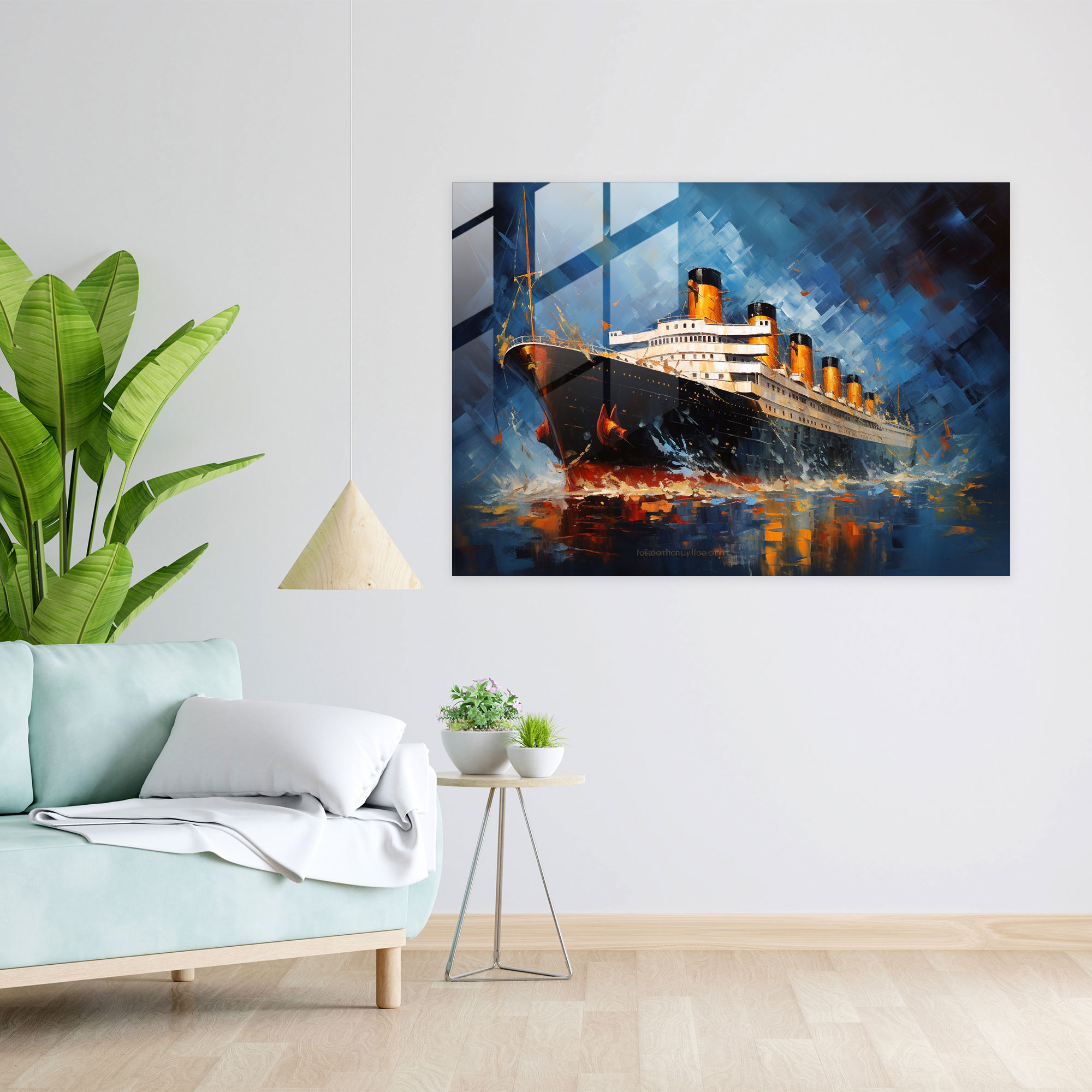 Titanic Glass Wall Art - Contemporary Abstract - Titanic, Glass Print, Power, Contemporary