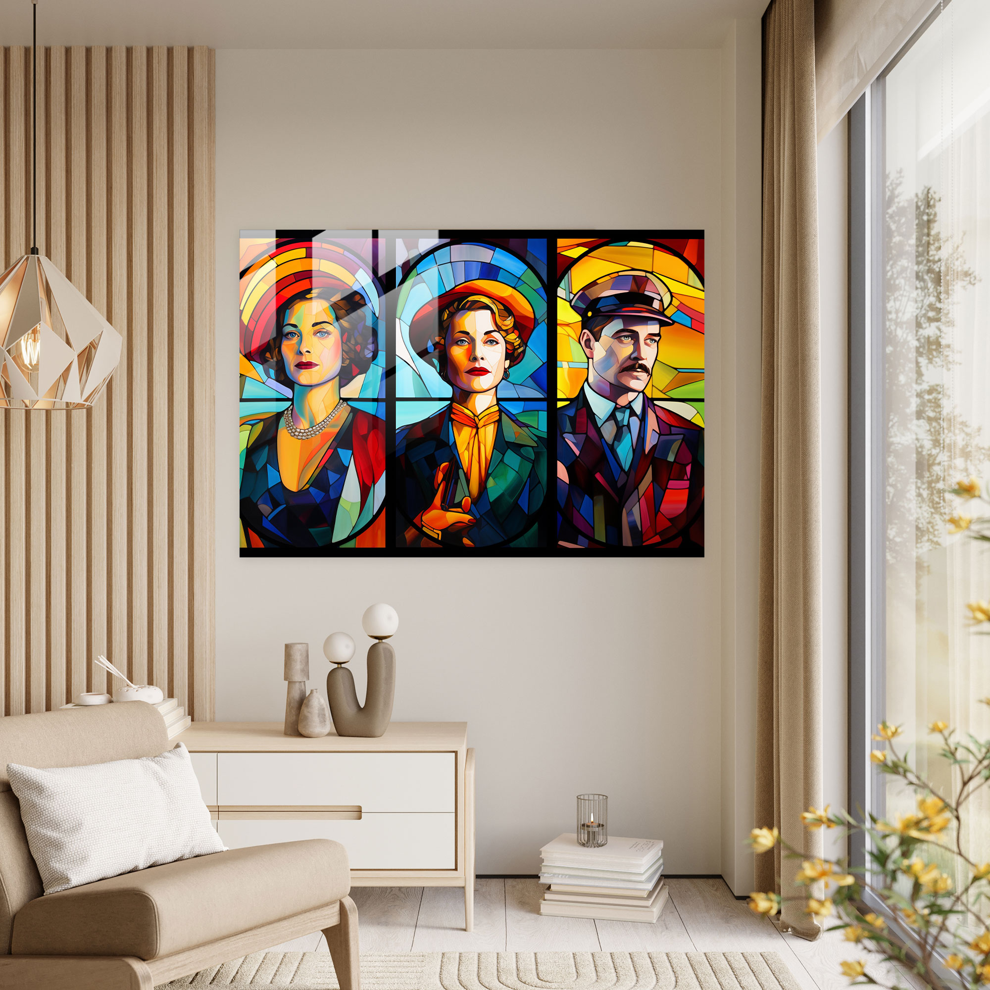 Pop Art Titanik Cam Tablo - Titanik Pop Art Cam Duvar Sanatı Cam Tablo