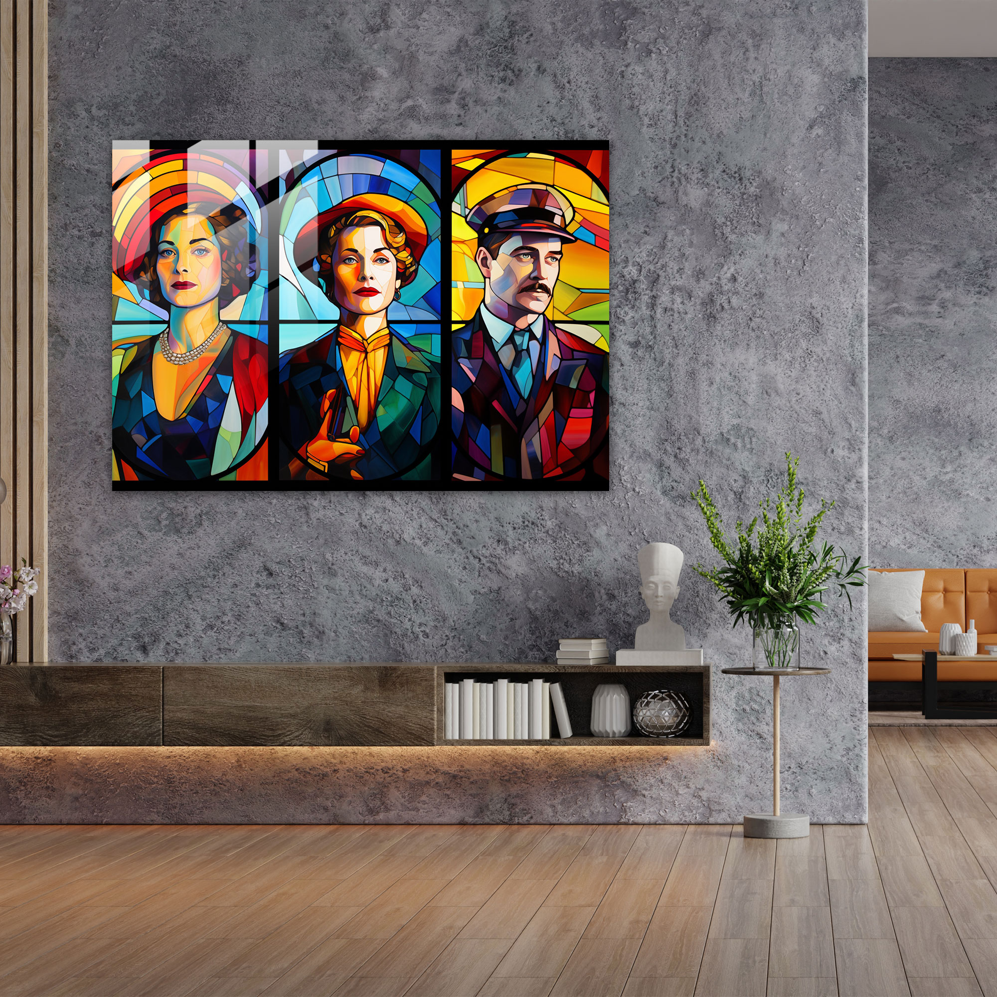 Pop Art Titanik Cam Tablo - Titanik Pop Art Cam Duvar Sanatı Cam Tablo