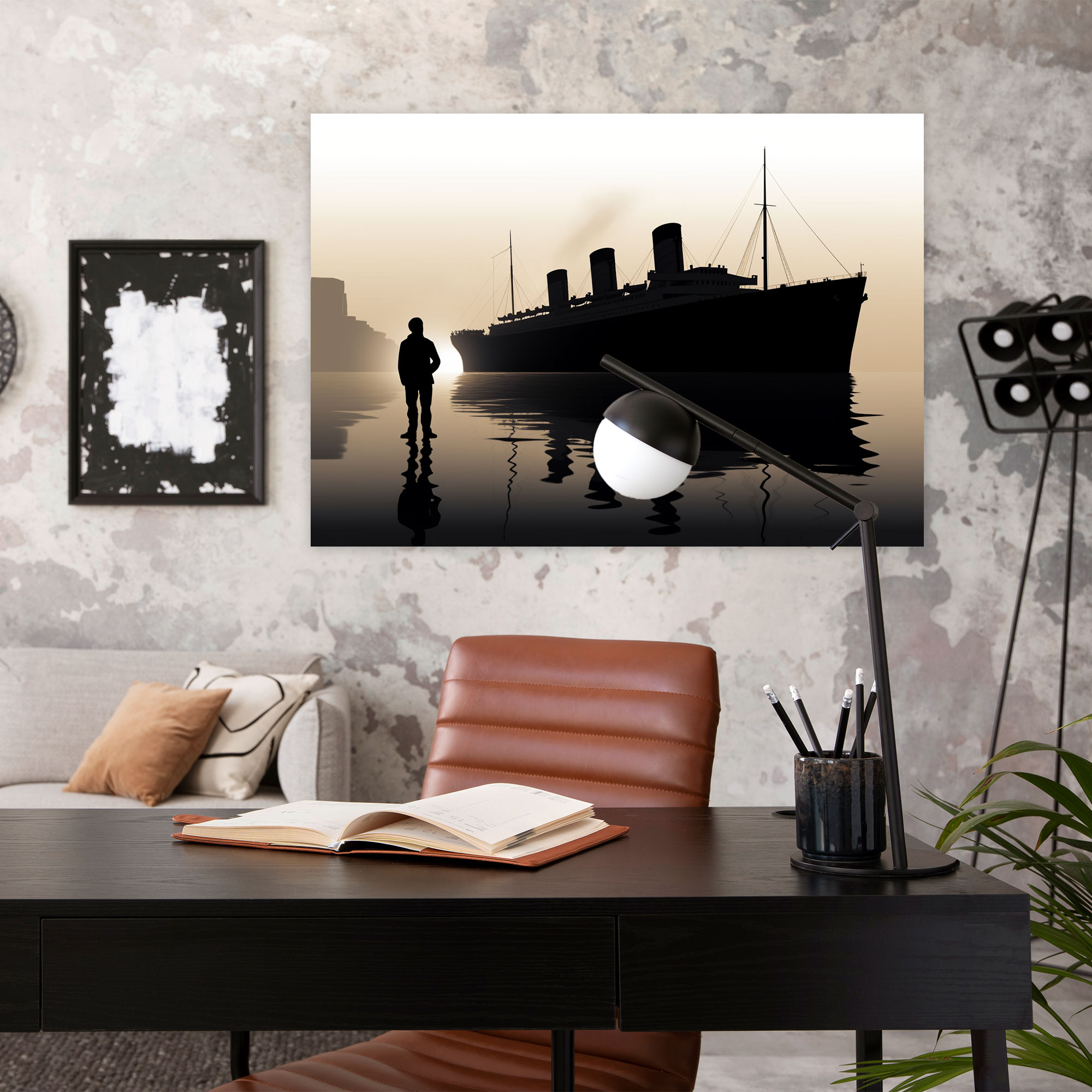 Titanic Wall Decoration - Minimalist Design - Canvas Print - Titanic, Canvas Wall Art, Titanic, Home Decoration