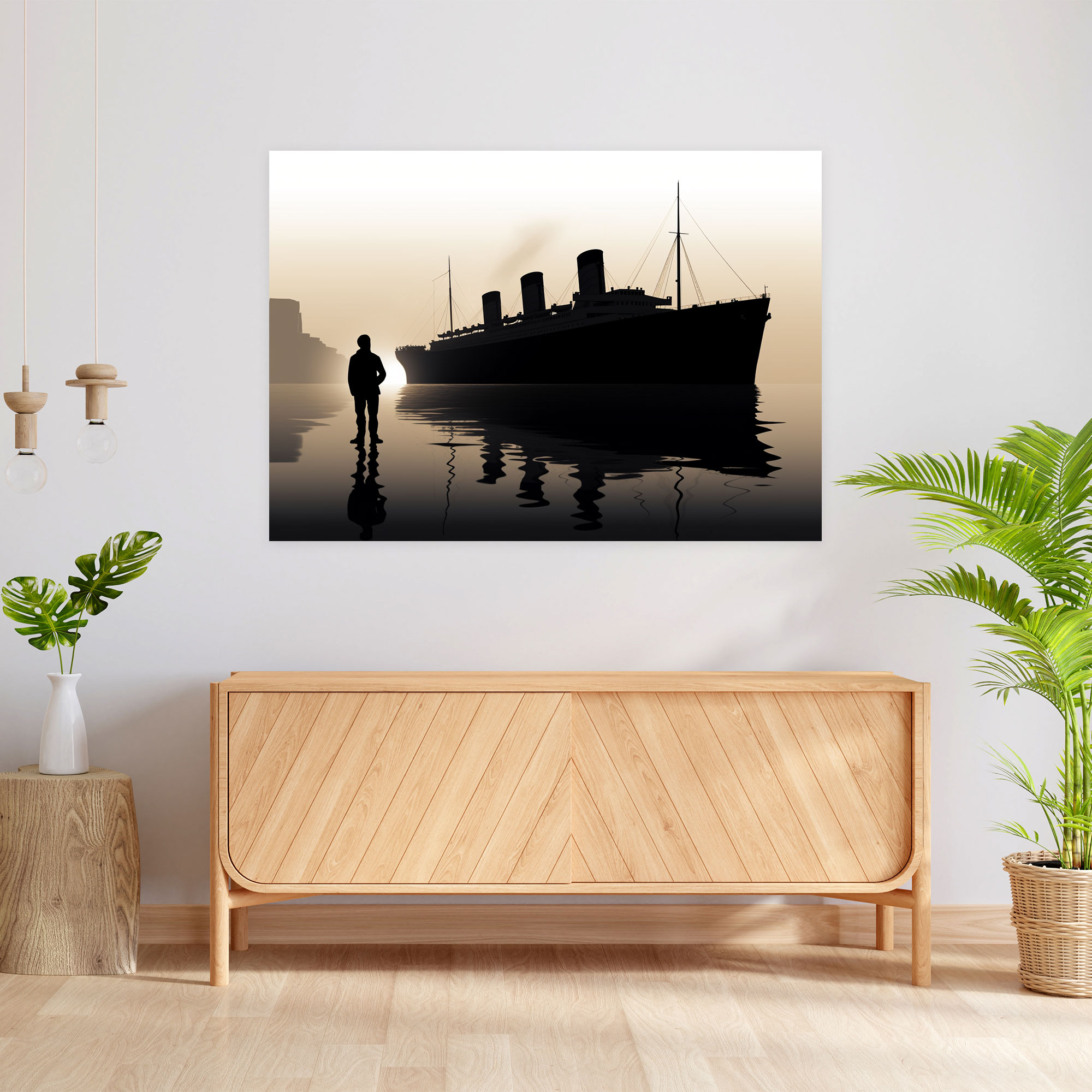 Titanic Wall Decoration - Minimalist Design - Canvas Print - Titanic, Canvas Wall Art, Titanic, Home Decoration