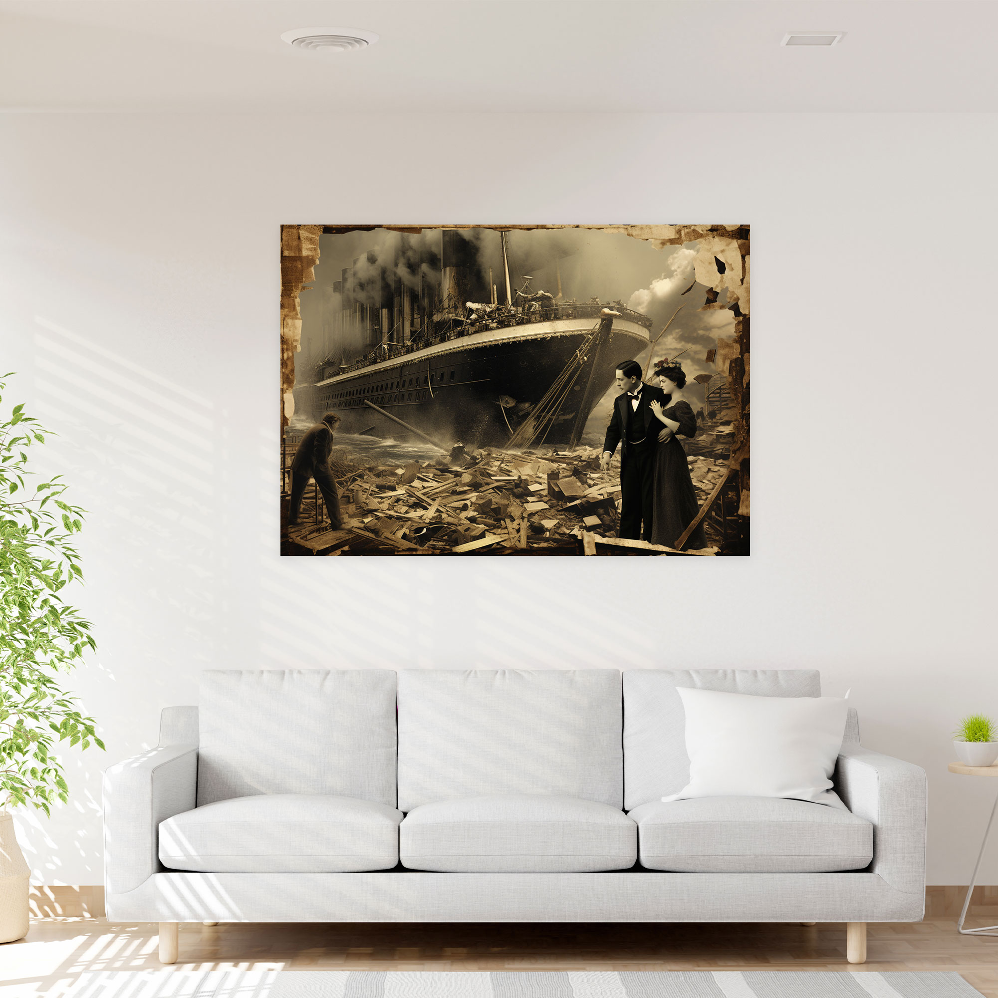 Titanic Vintage Fotoğraf Koleksiyonu Kanvas Tablo - Duvar Sanatı - Ev Dekorasyonu